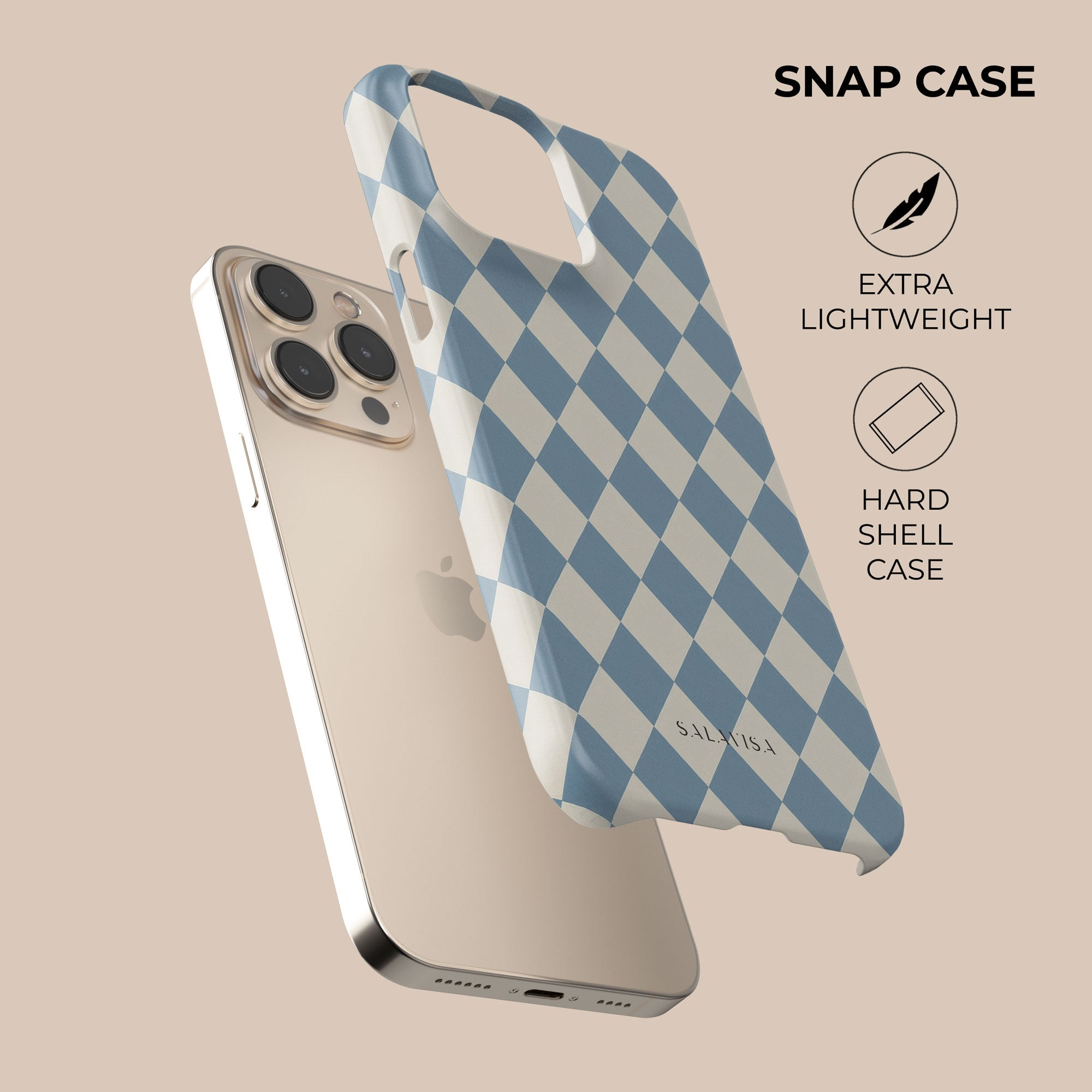 Argyle Mist Phone Case — back view — Salavisa