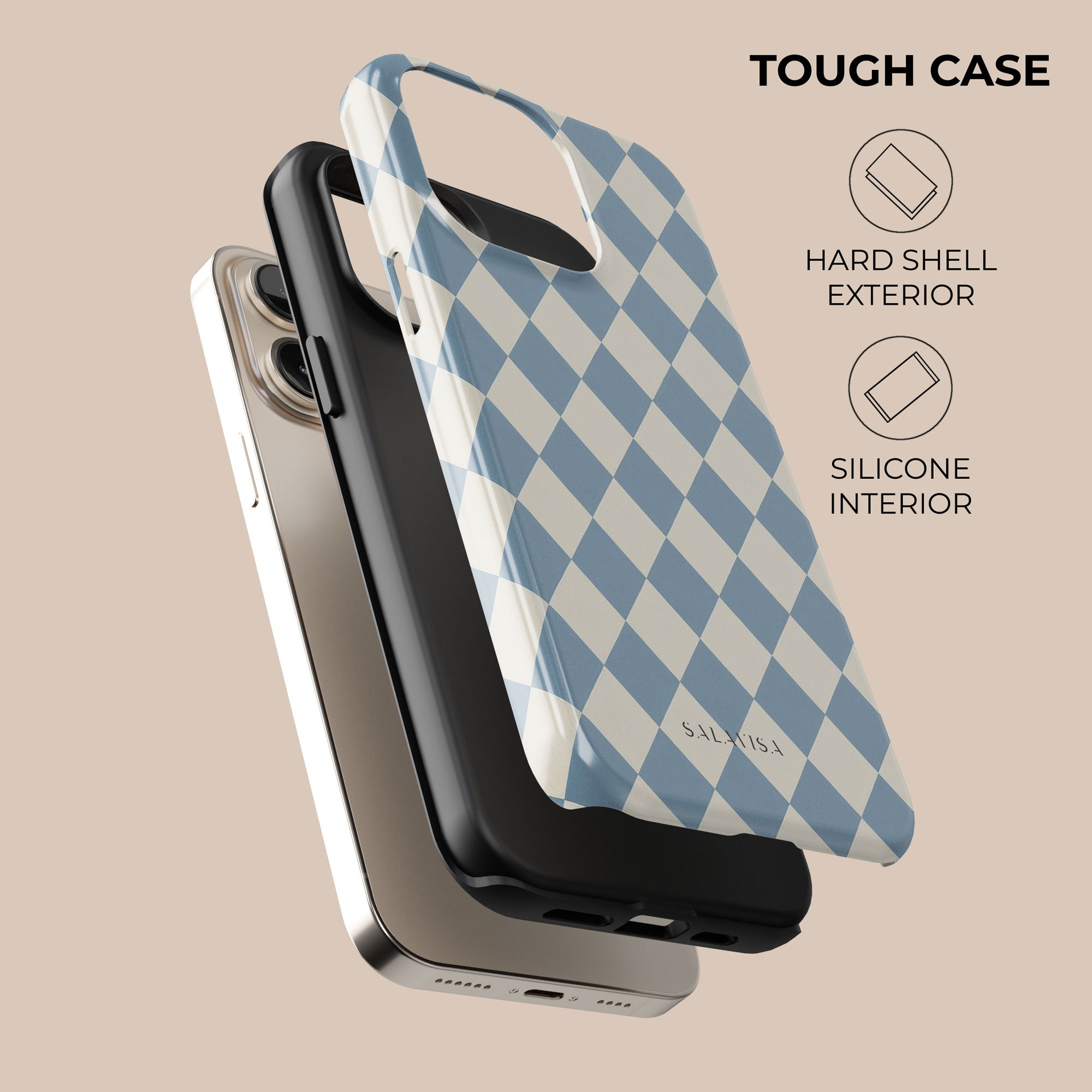 Argyle Mist Phone Case — front view — Salavisa