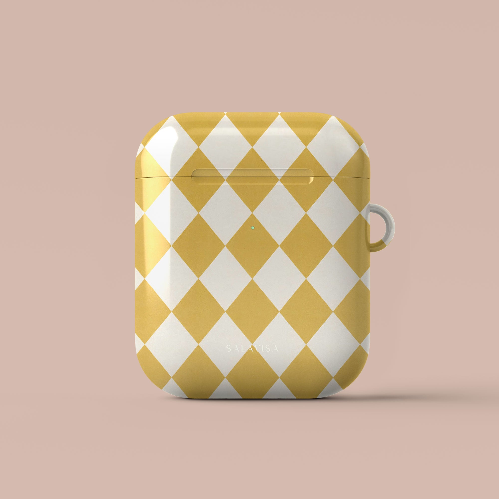 Argyle Mustard AirPods Case — view 3