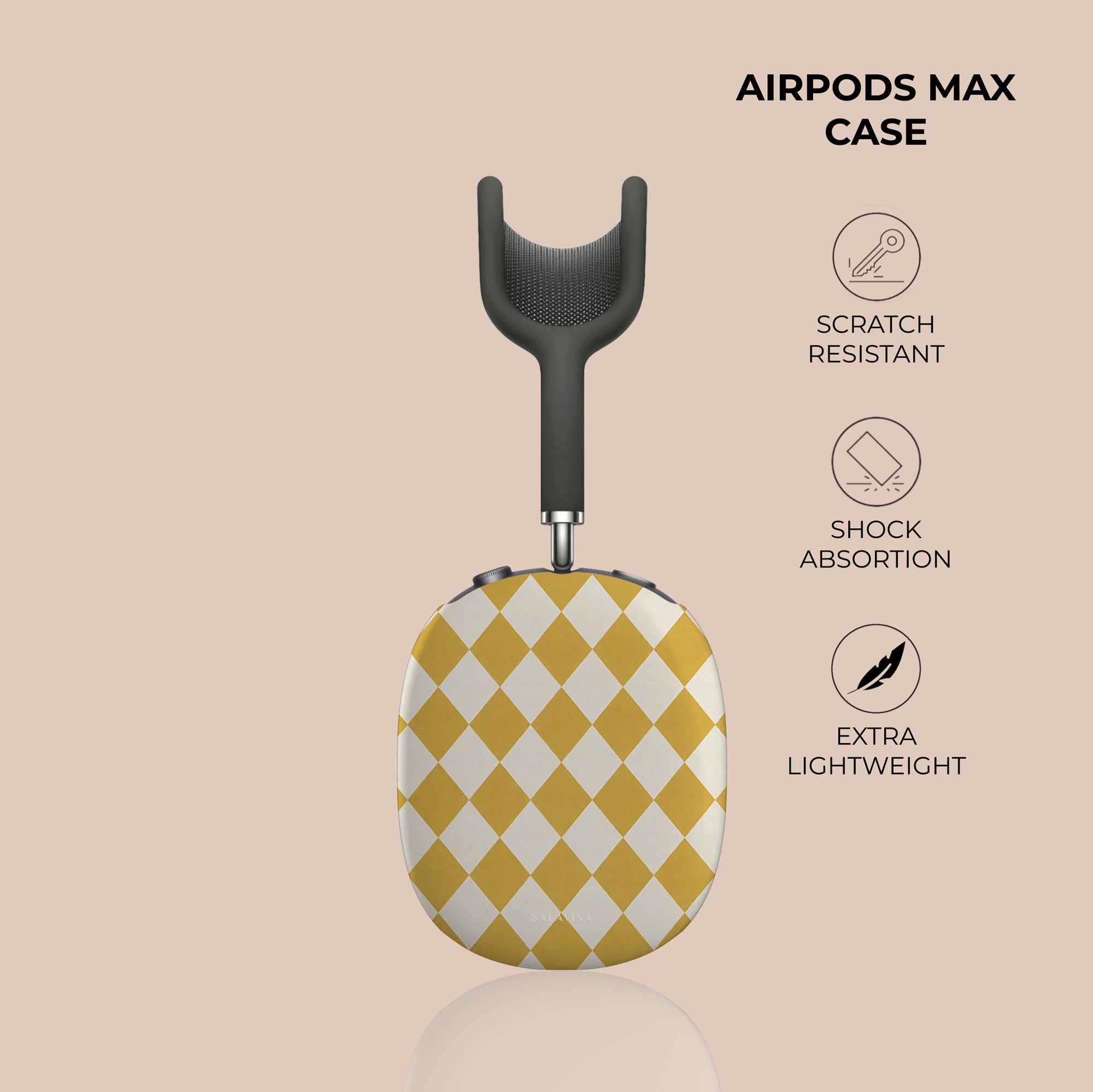 Argyle Mustard AirPods Max Case — view 4