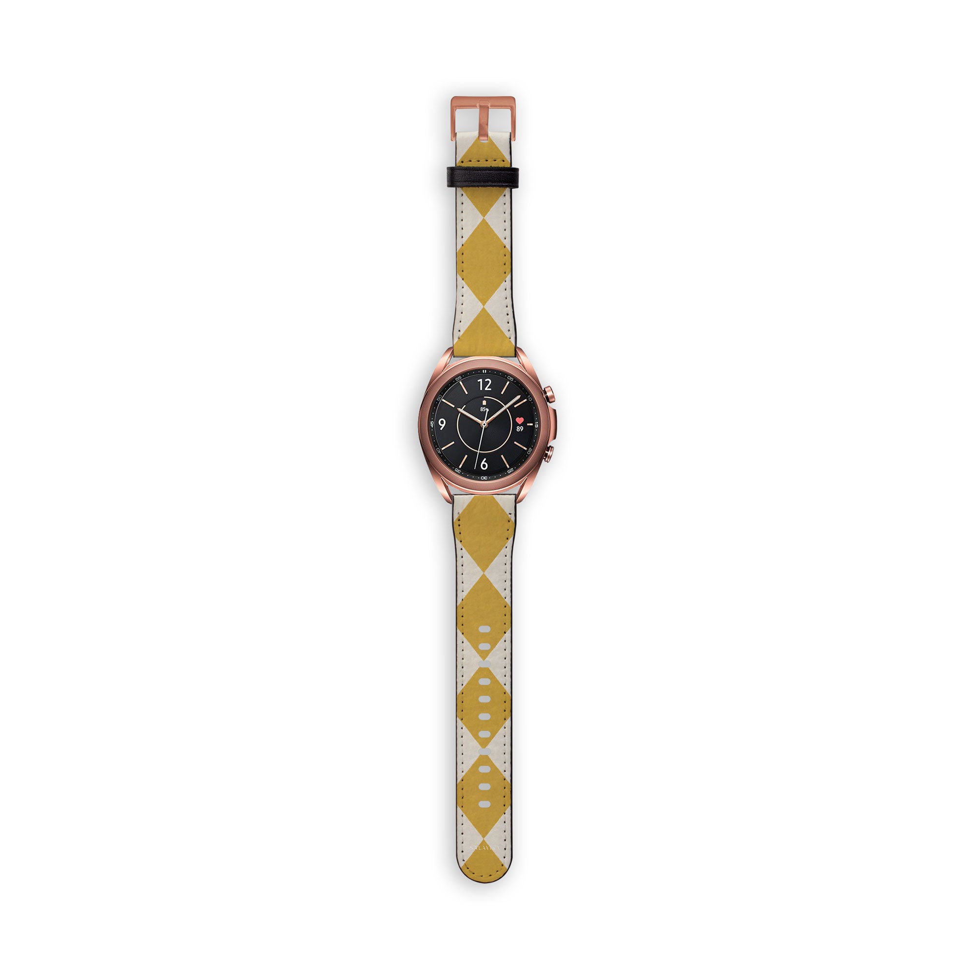 Argyle Mustard Galaxy Watch Band — Salavisa