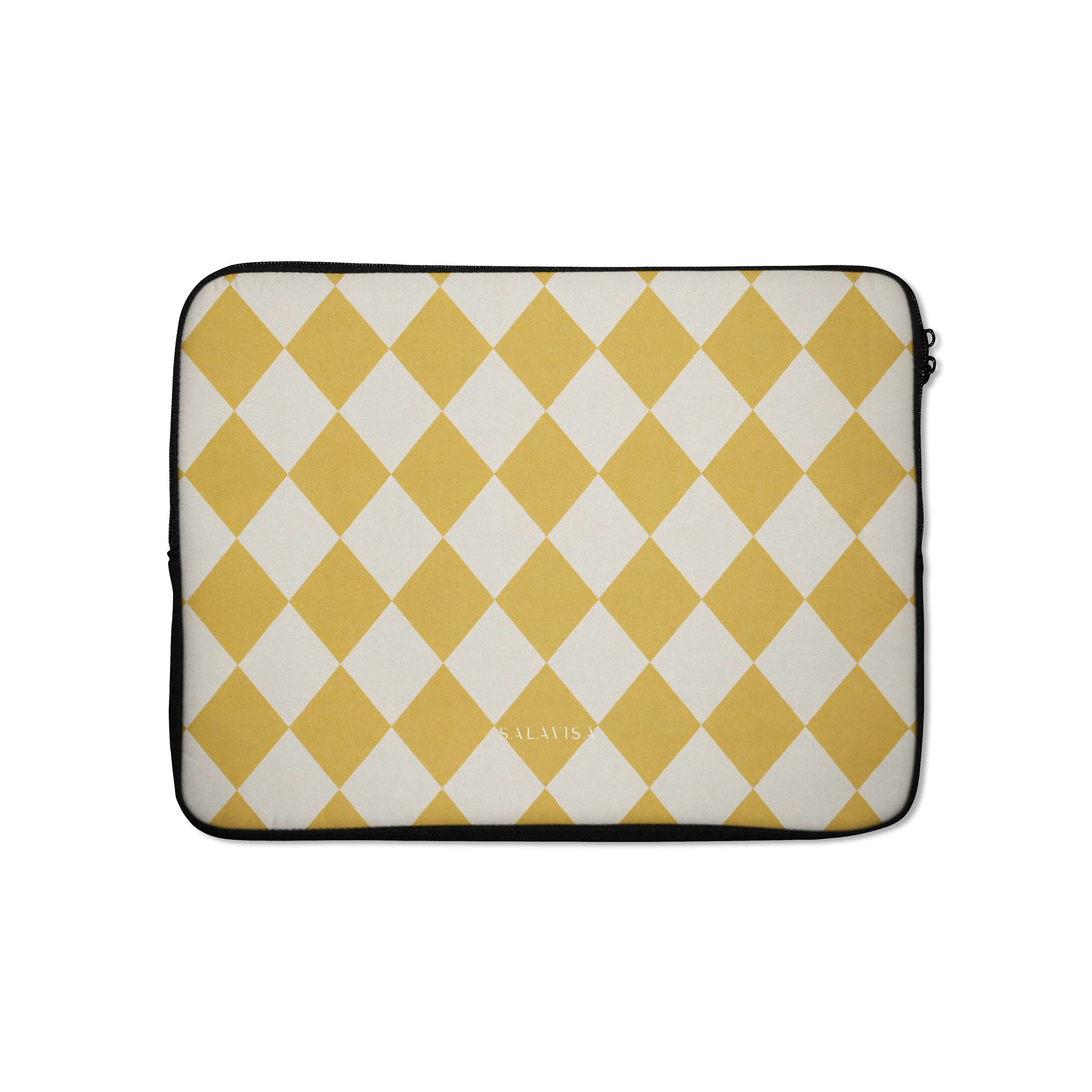 Argyle Mustard Laptop Sleeve — Salavisa