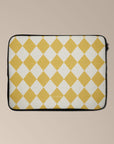 Argyle Mustard Laptop Sleeve — view 2