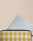 Argyle Mustard Laptop Sleeve — view 3