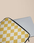 Argyle Mustard Laptop Sleeve — view 4