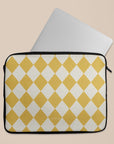 Argyle Mustard Laptop Sleeve — view 5