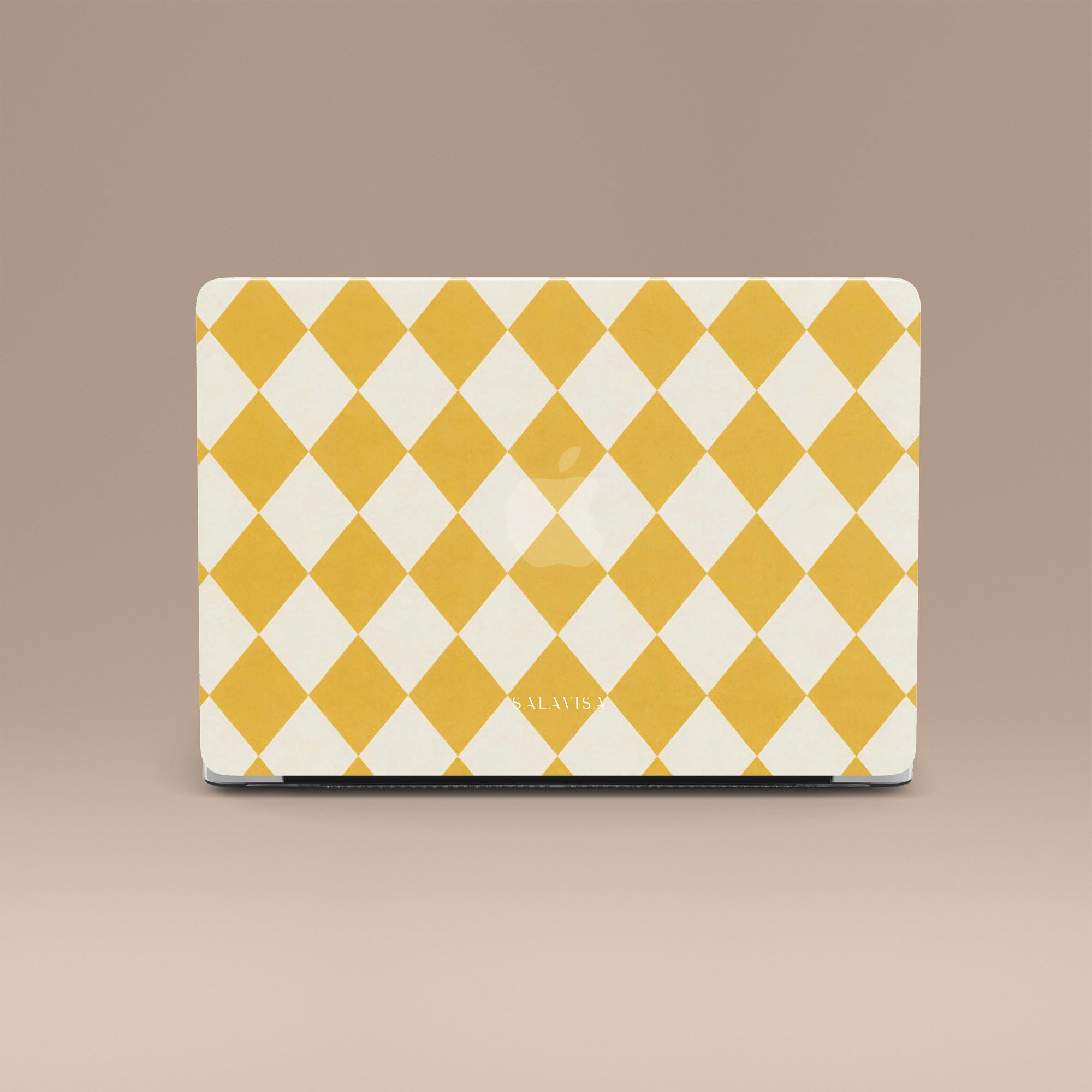 Argyle Mustard MacBook Case — view 2 — Salavisa