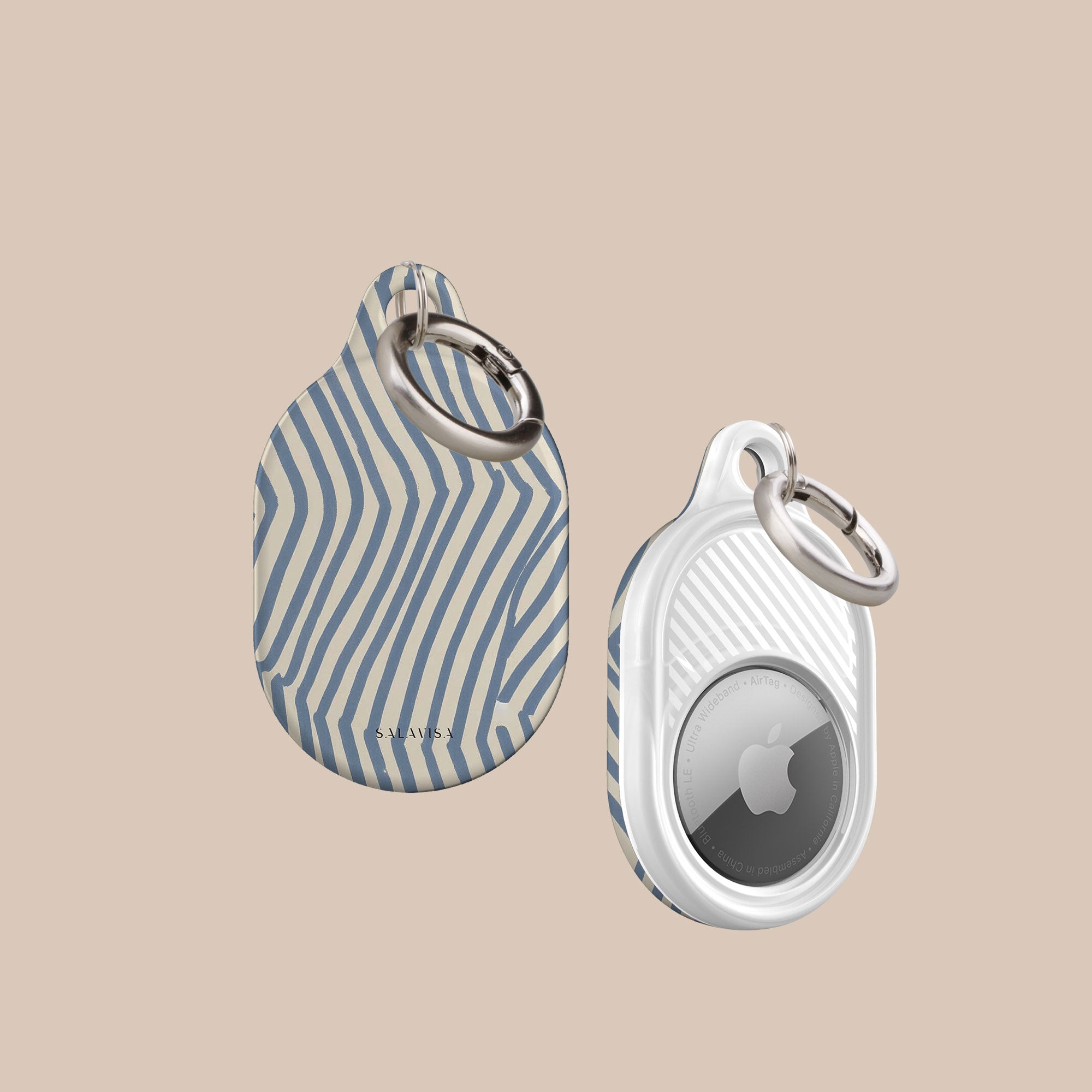 Chevron Slate AirTag Holder — view 3 — Salavisa