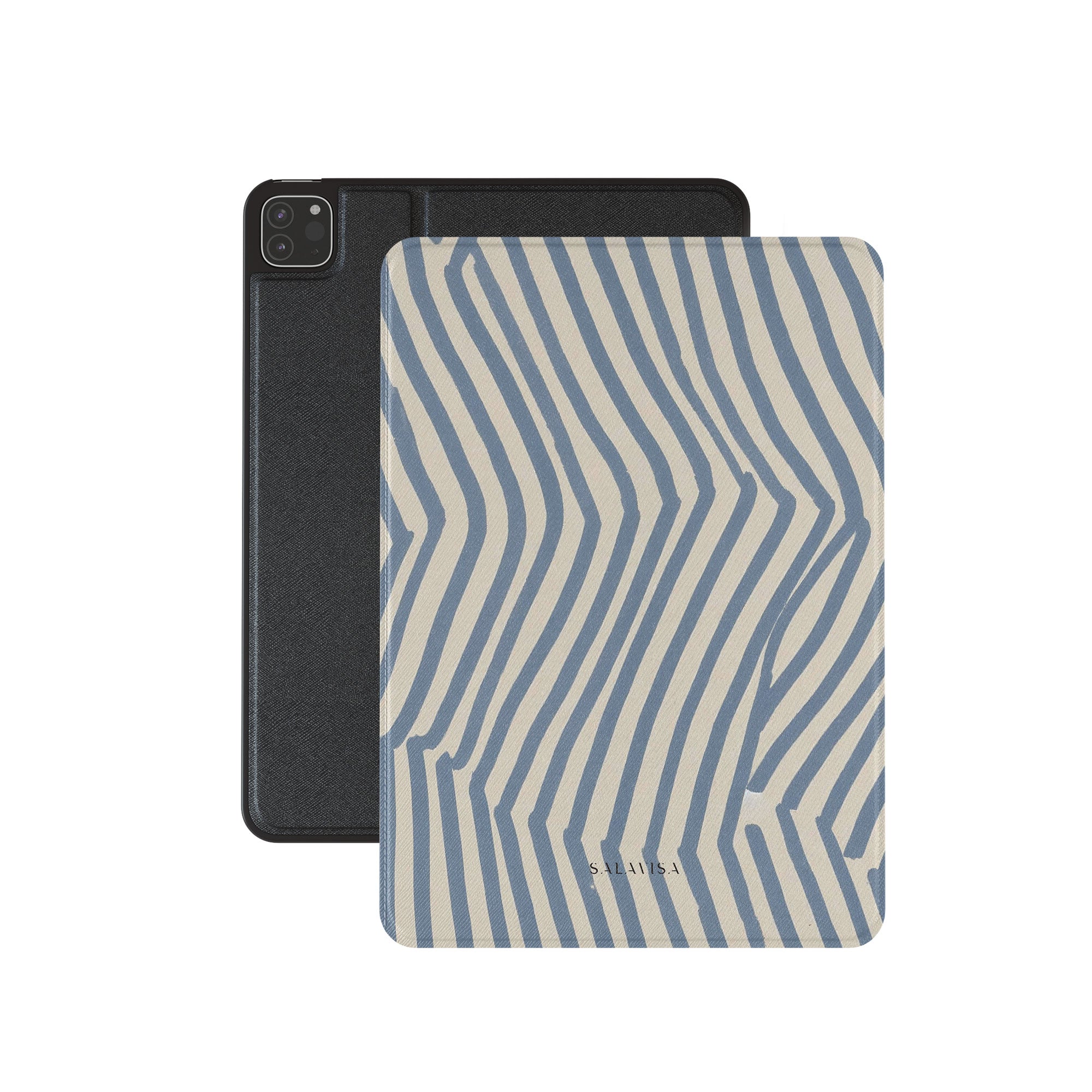 Chevron Slate iPad Case. Front view. — Salavisa