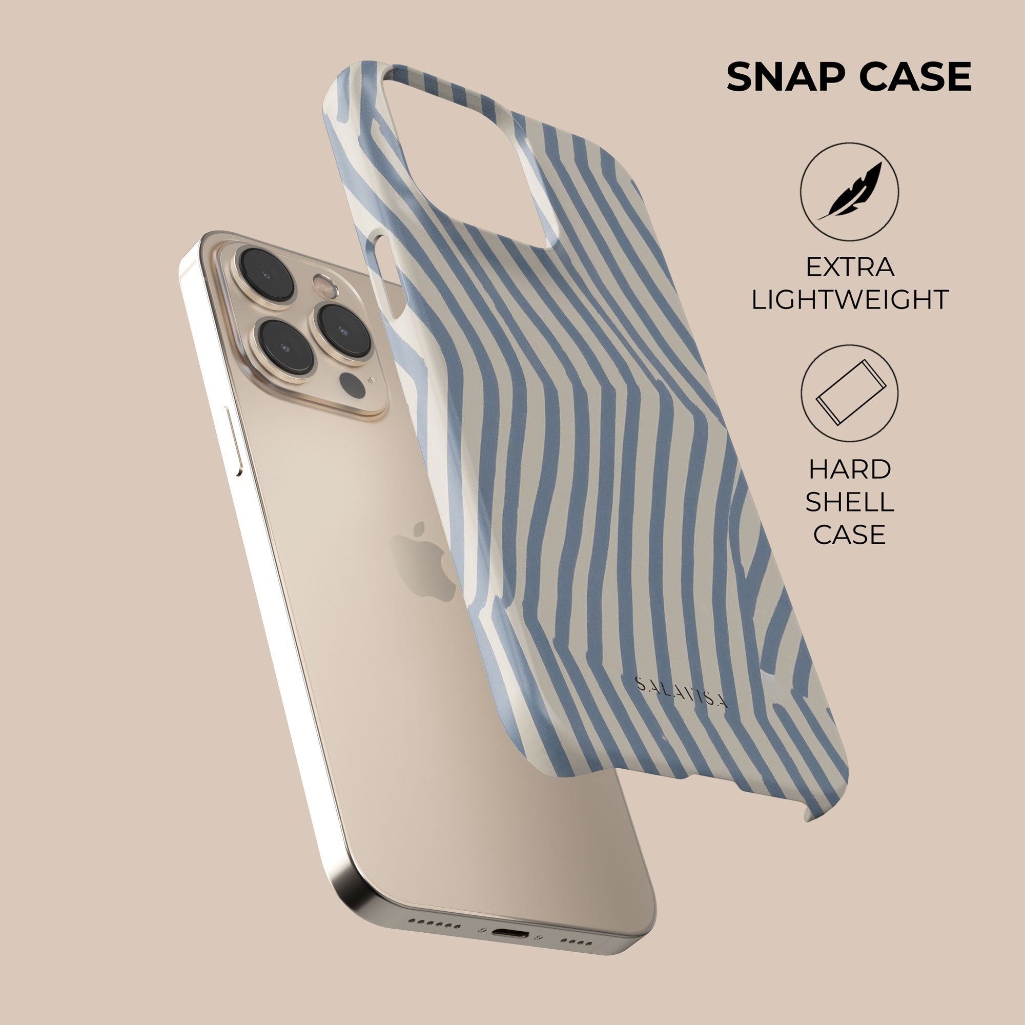 Chevron Slate Phone Case — back view — Salavisa