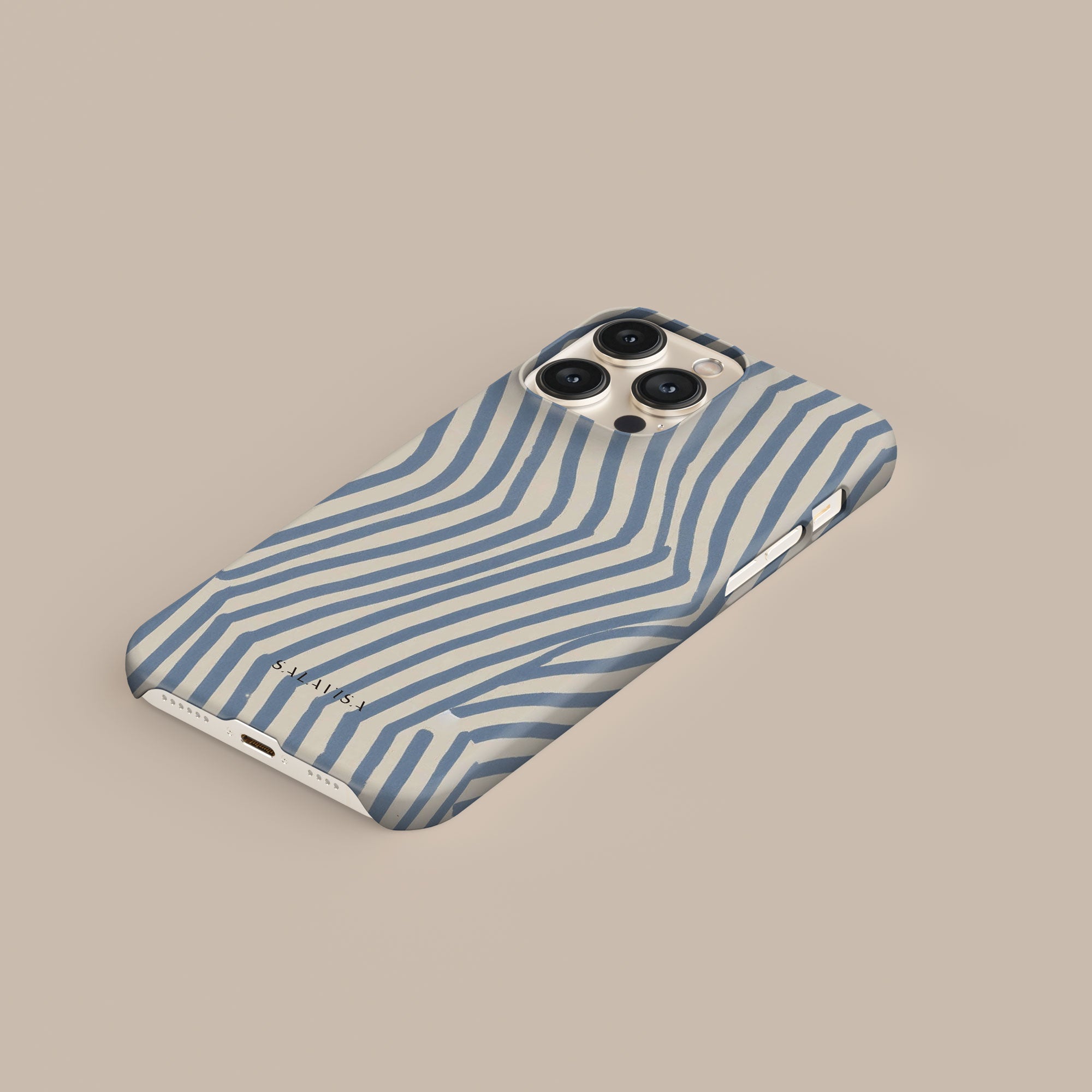 Chevron Slate Phone Case — side profile — Salavisa