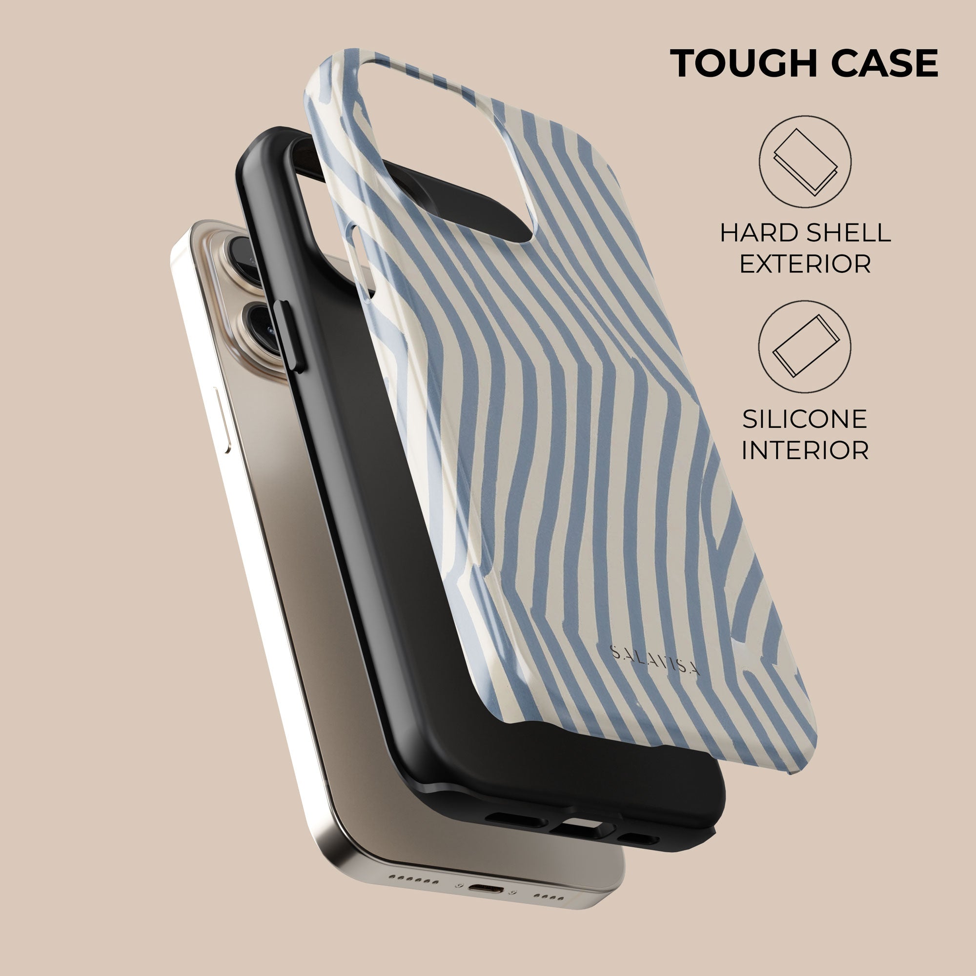 Chevron Slate Phone Case — front view — Salavisa