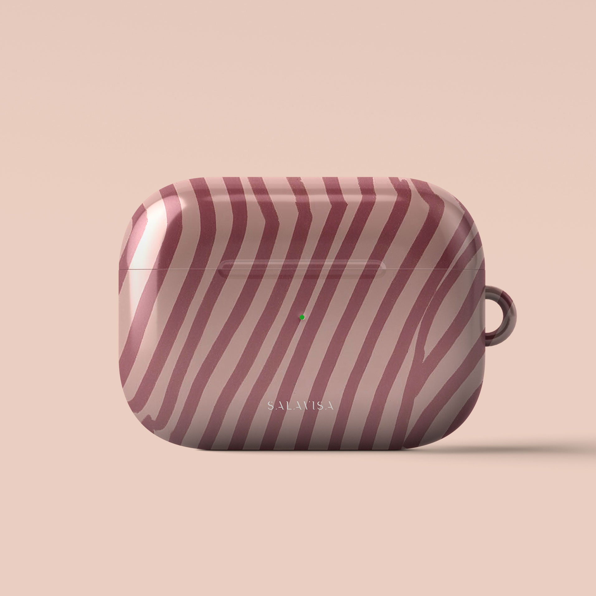 Chevron Wine AirPods Case — view 2