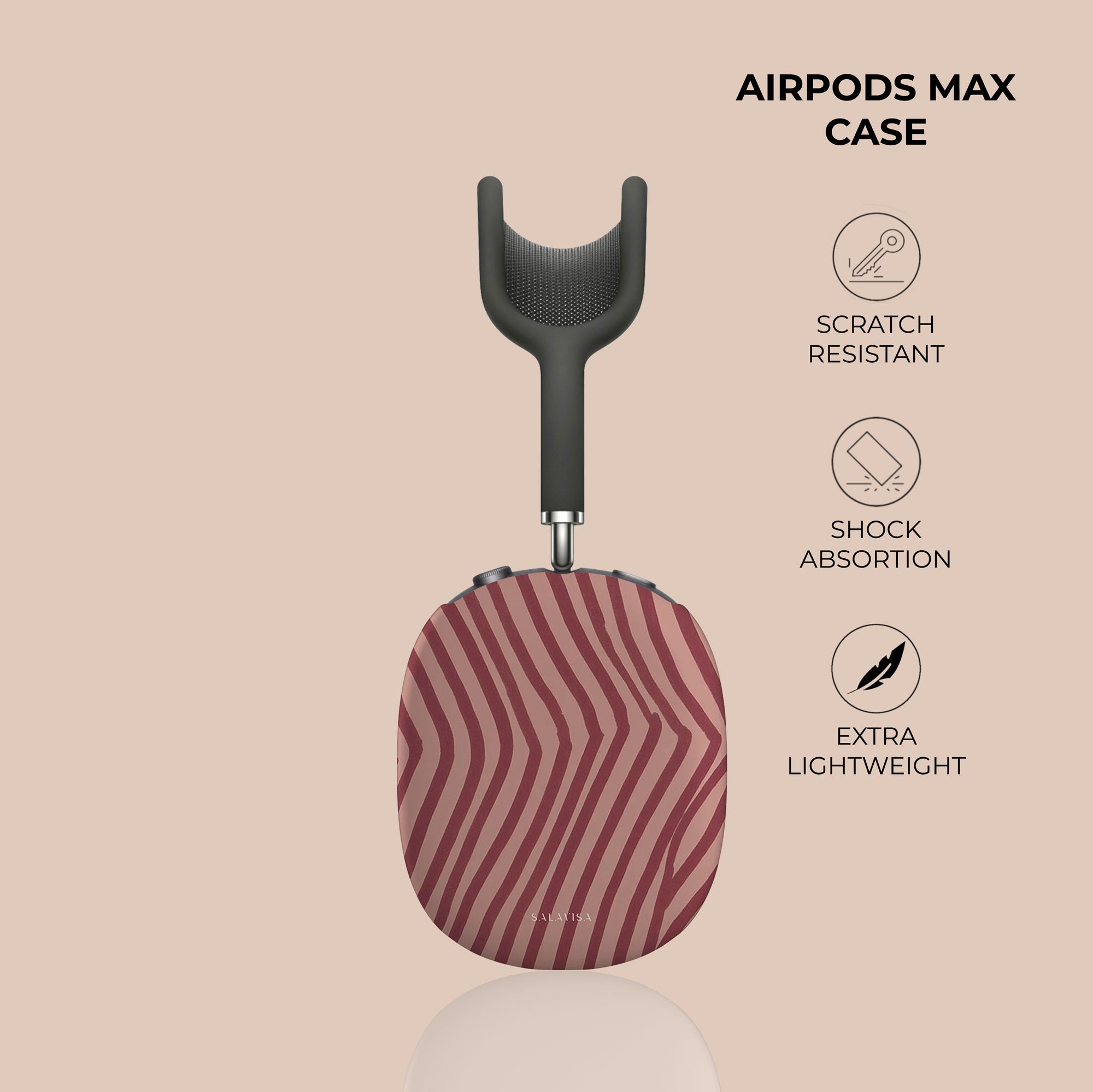 Chevron Wine AirPods Max Case — view 4