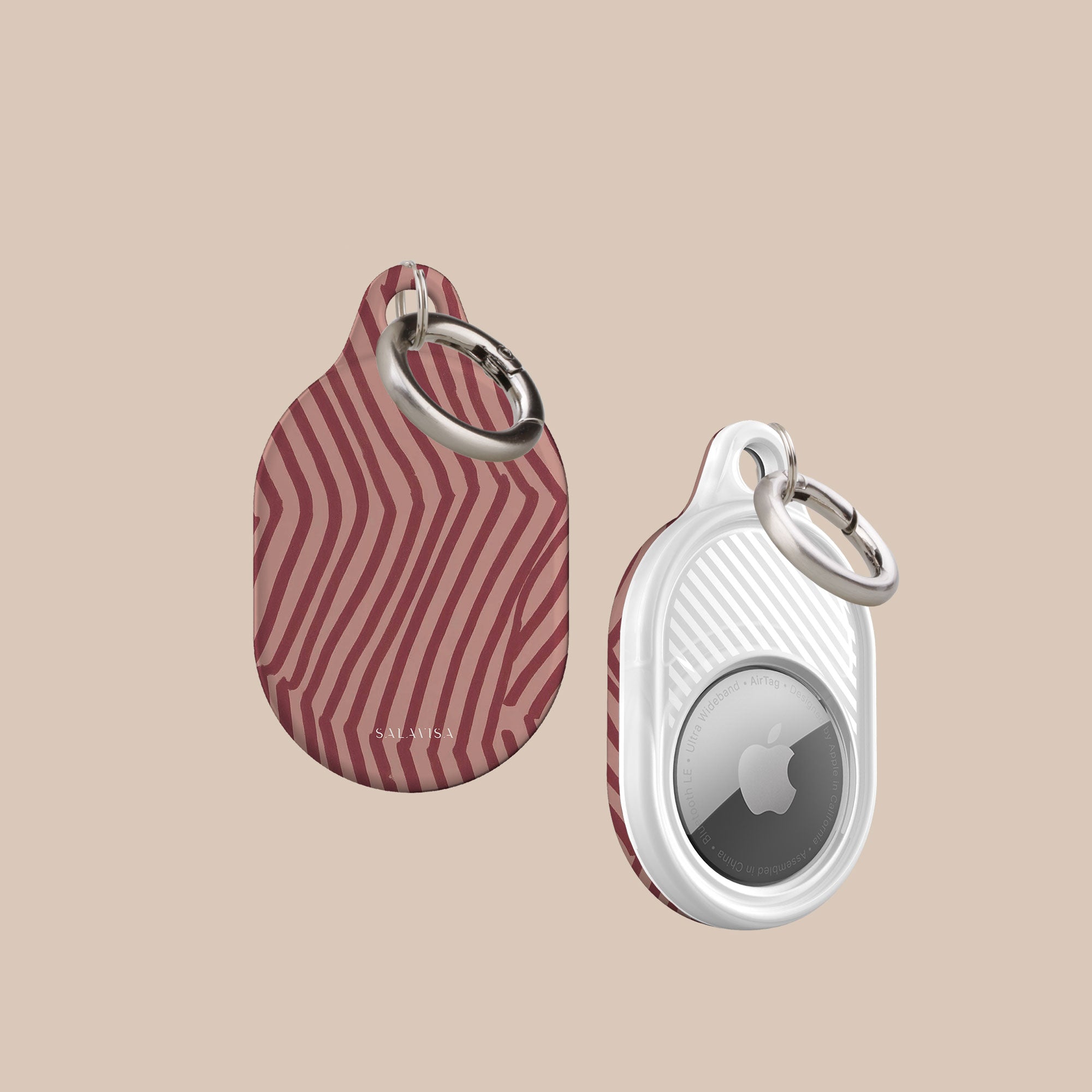 Chevron Wine AirTag Holder — view 3 — Salavisa