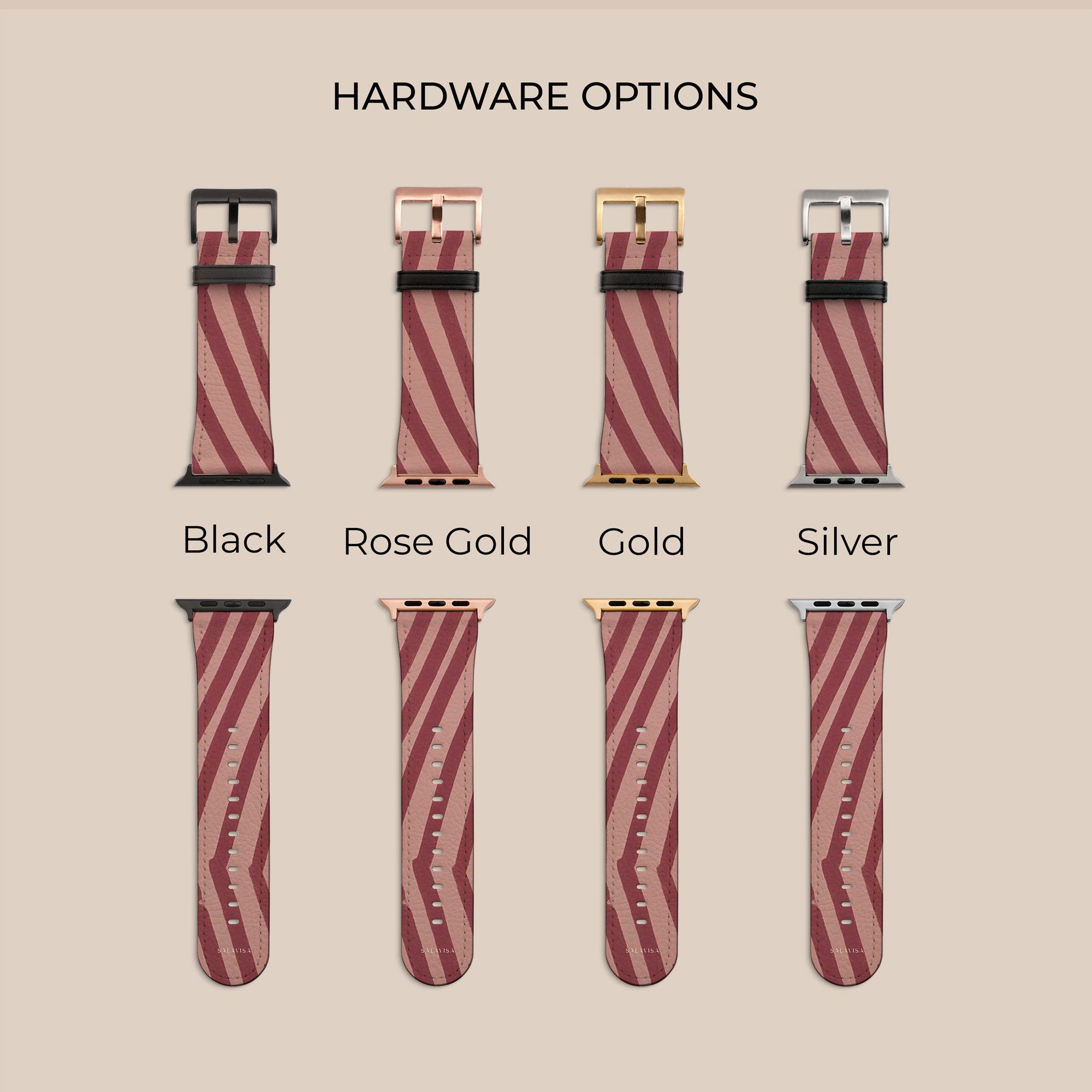 Chevron Wine Apple Watch Band — view 8