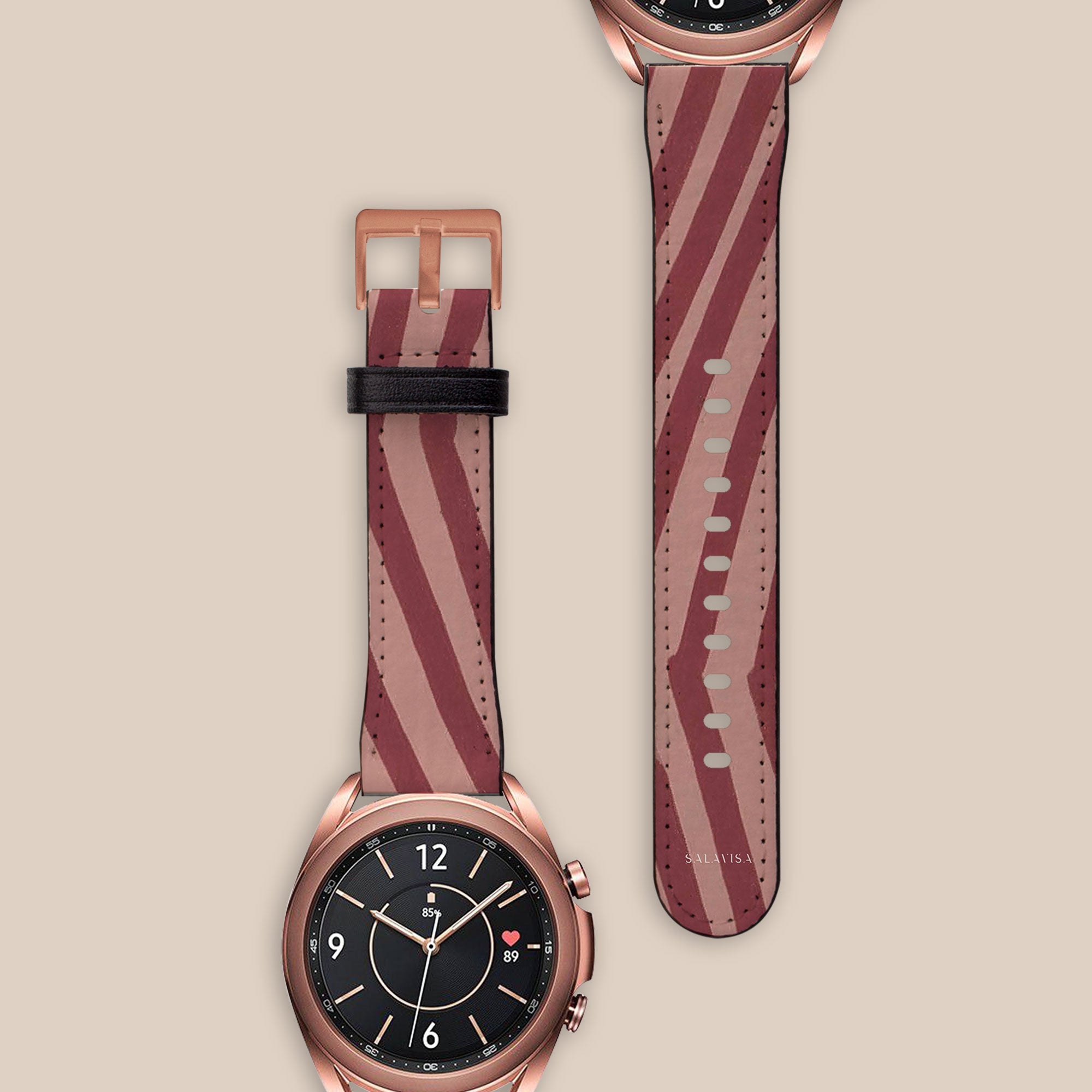 Chevron Wine Galaxy Watch Band — view 2 — Salavisa