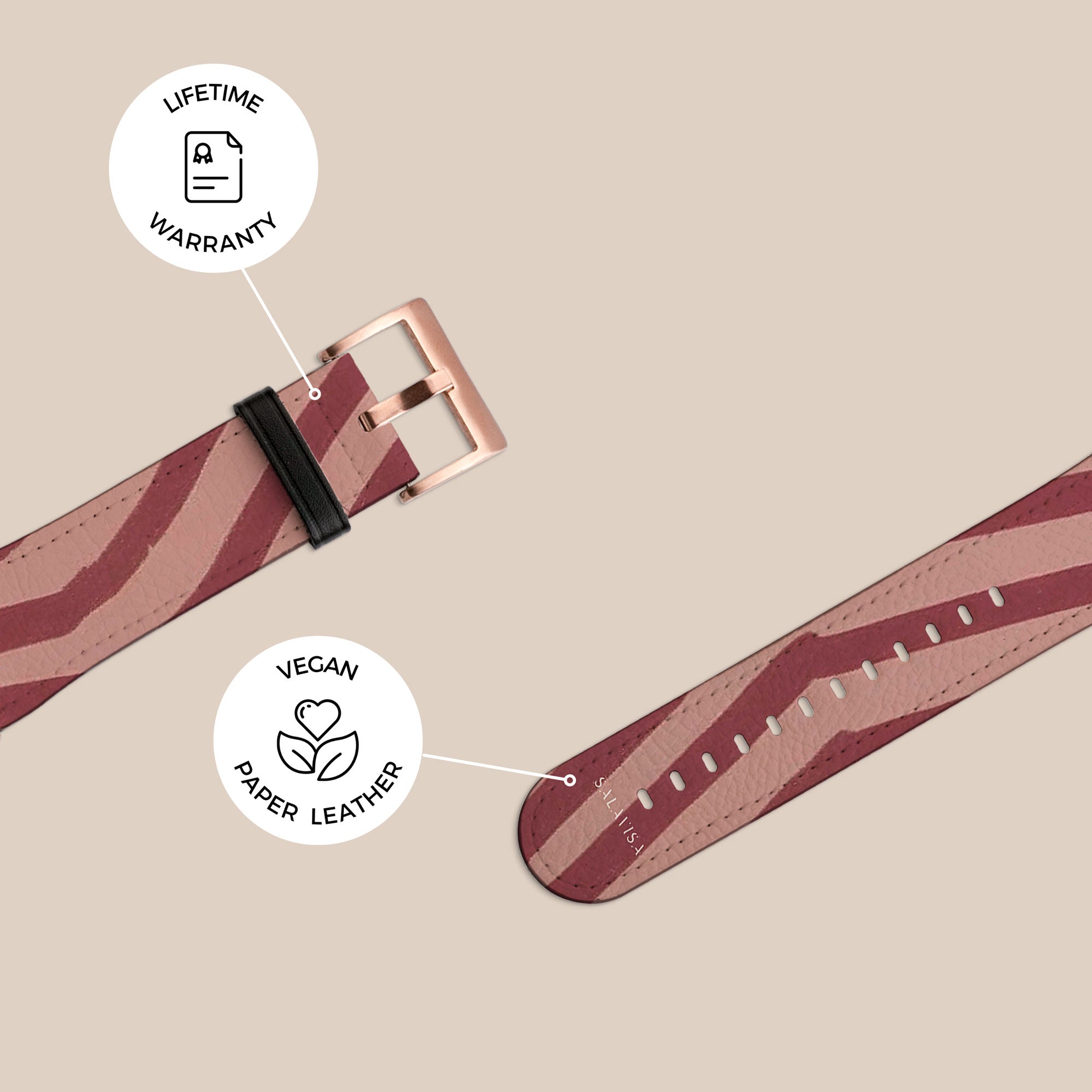 Chevron Wine Galaxy Watch Band — view 4 — Salavisa