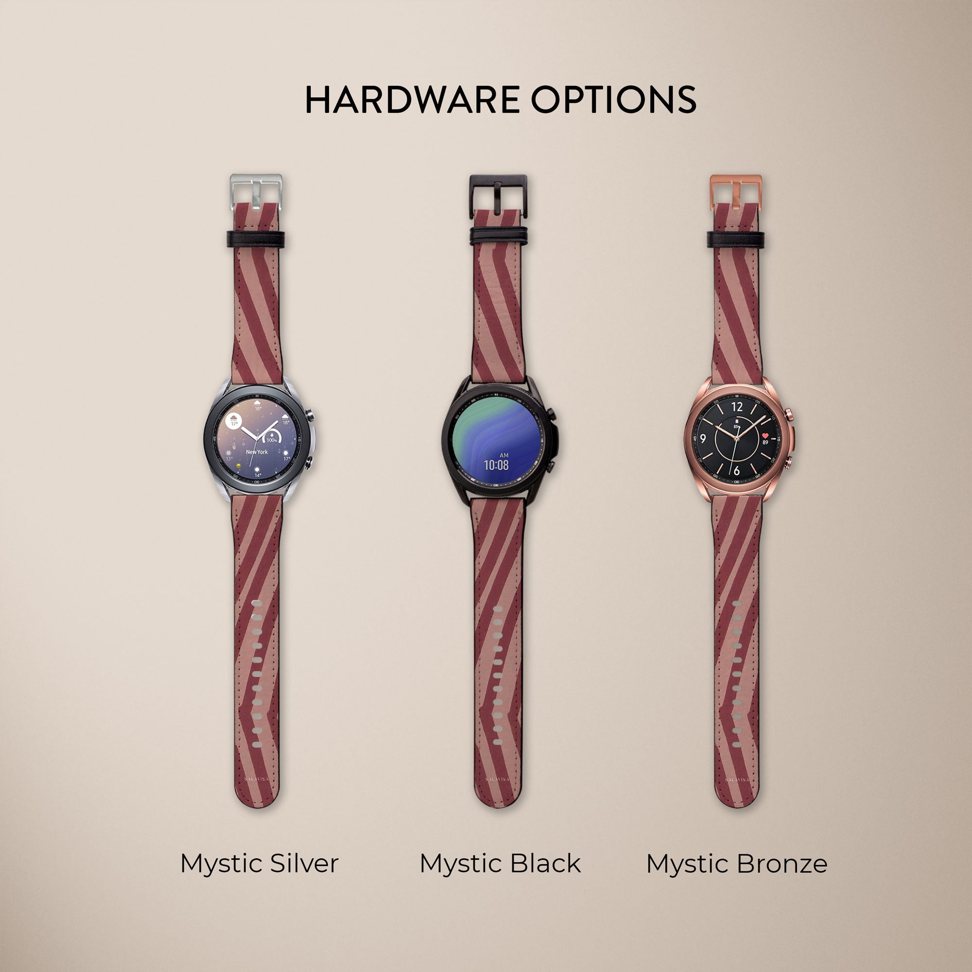 Chevron Wine Galaxy Watch Band — view 6 — Salavisa