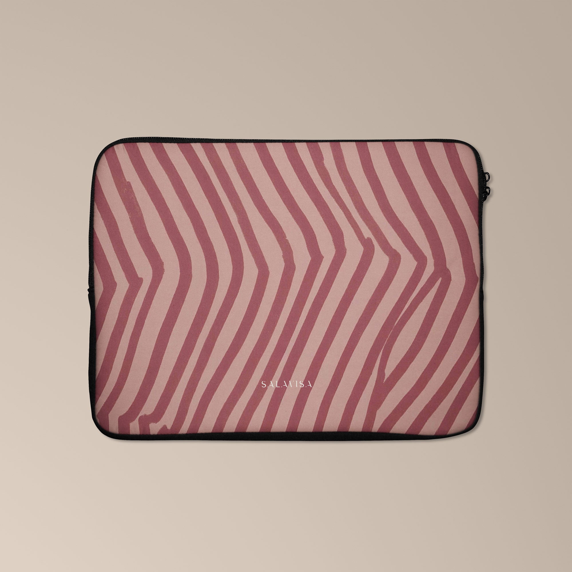 Chevron Wine Laptop Sleeve — view 2 — Salavisa