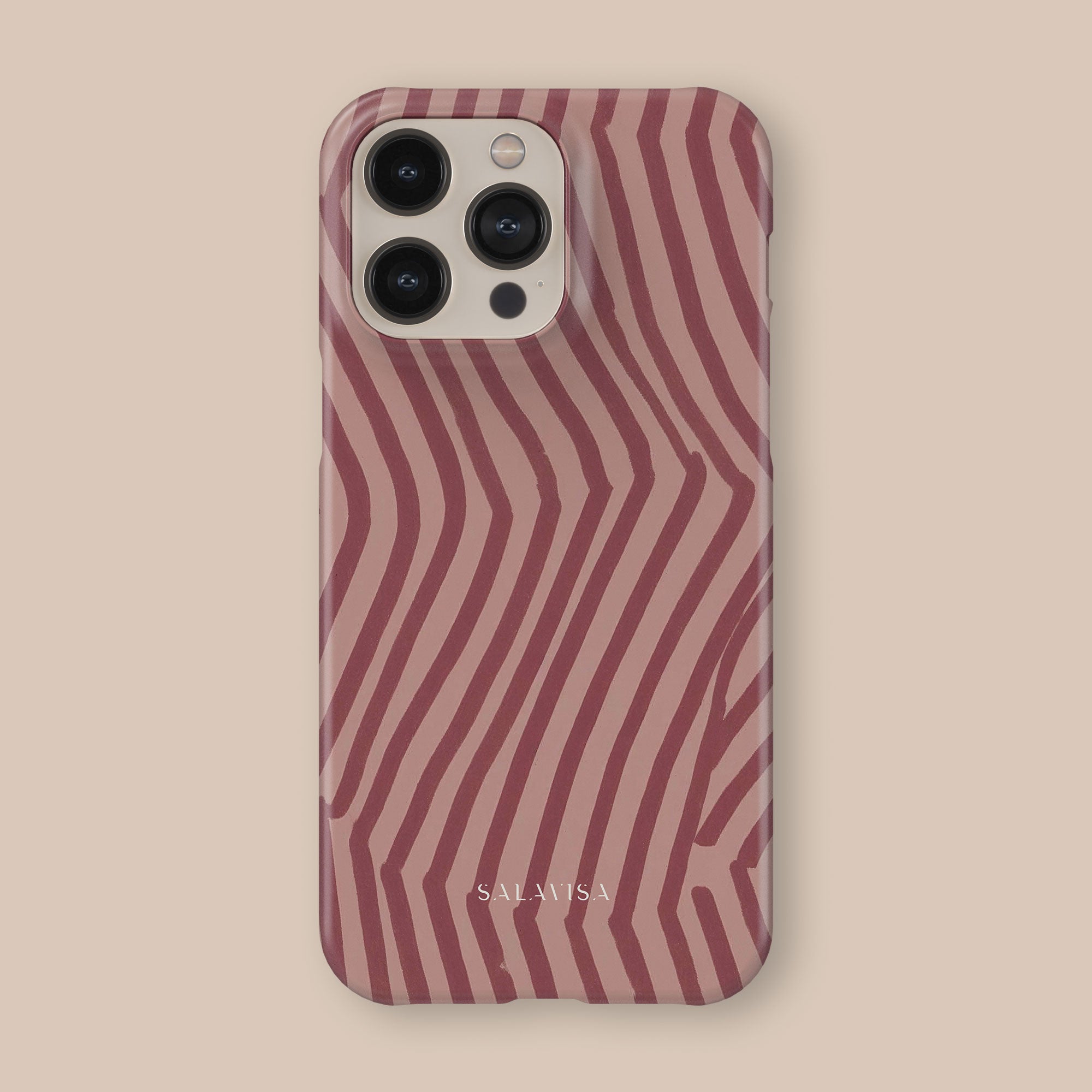 Chevron Wine Phone Case — angle view — Salavisa