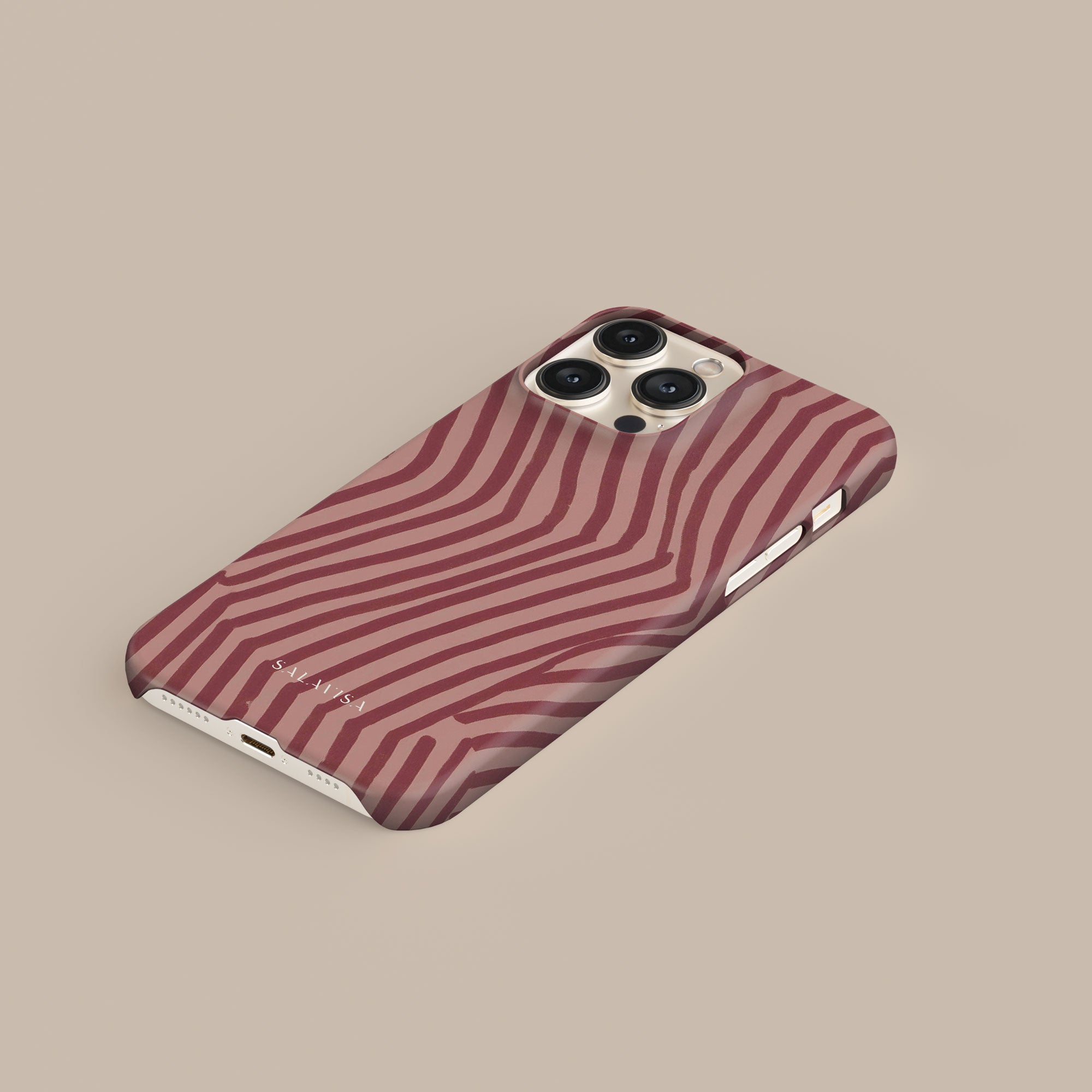 Chevron Wine Phone Case — side profile — Salavisa