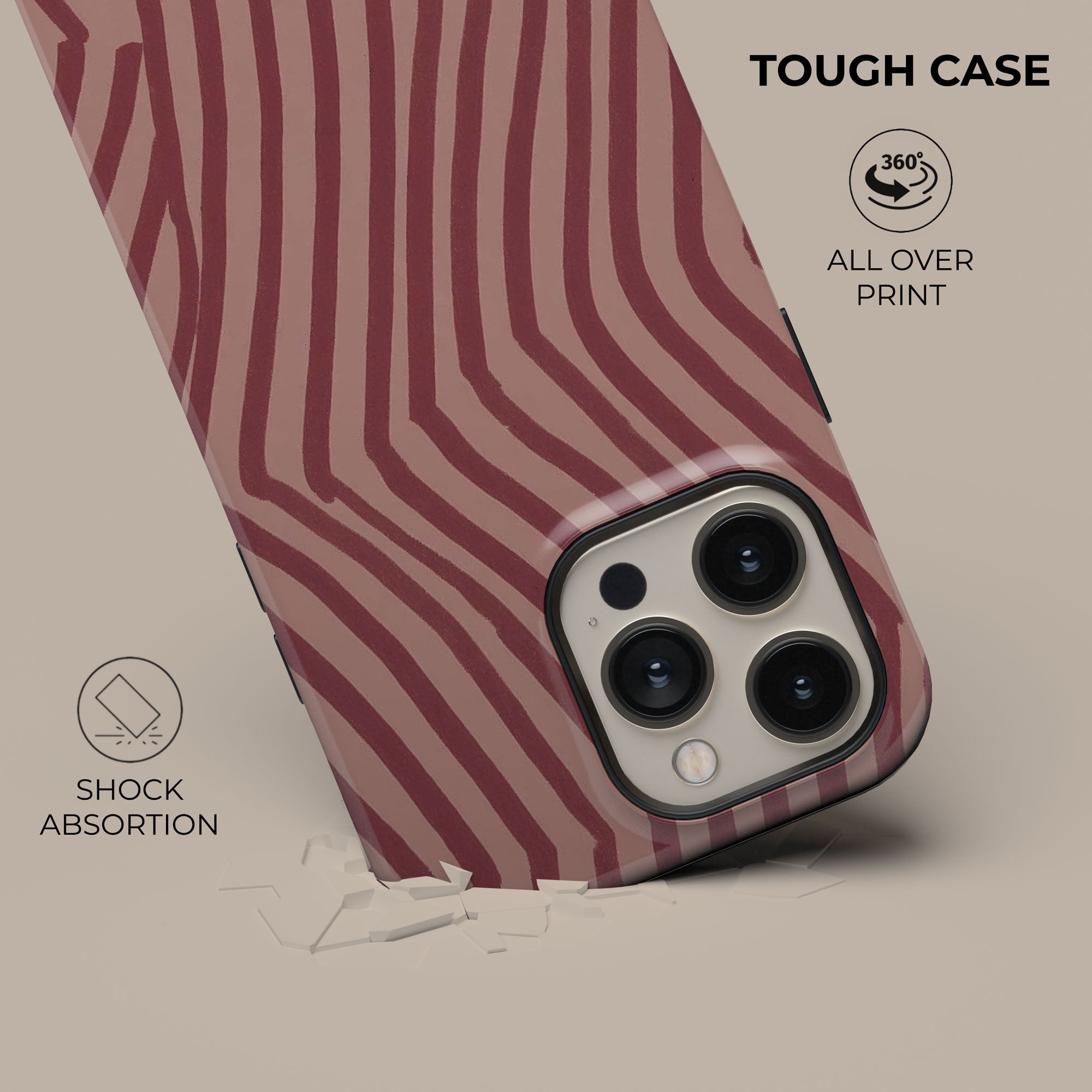 Chevron Wine Phone Case — detail view