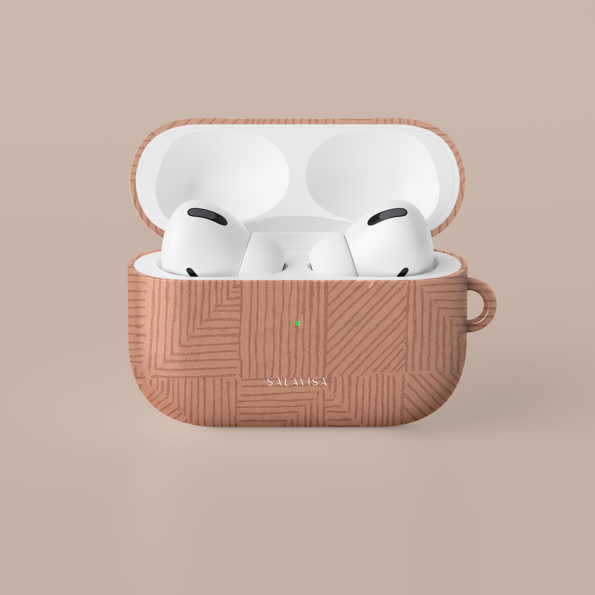 Crosshatch Terracotta AirPods Case — view 4 — Salavisa
