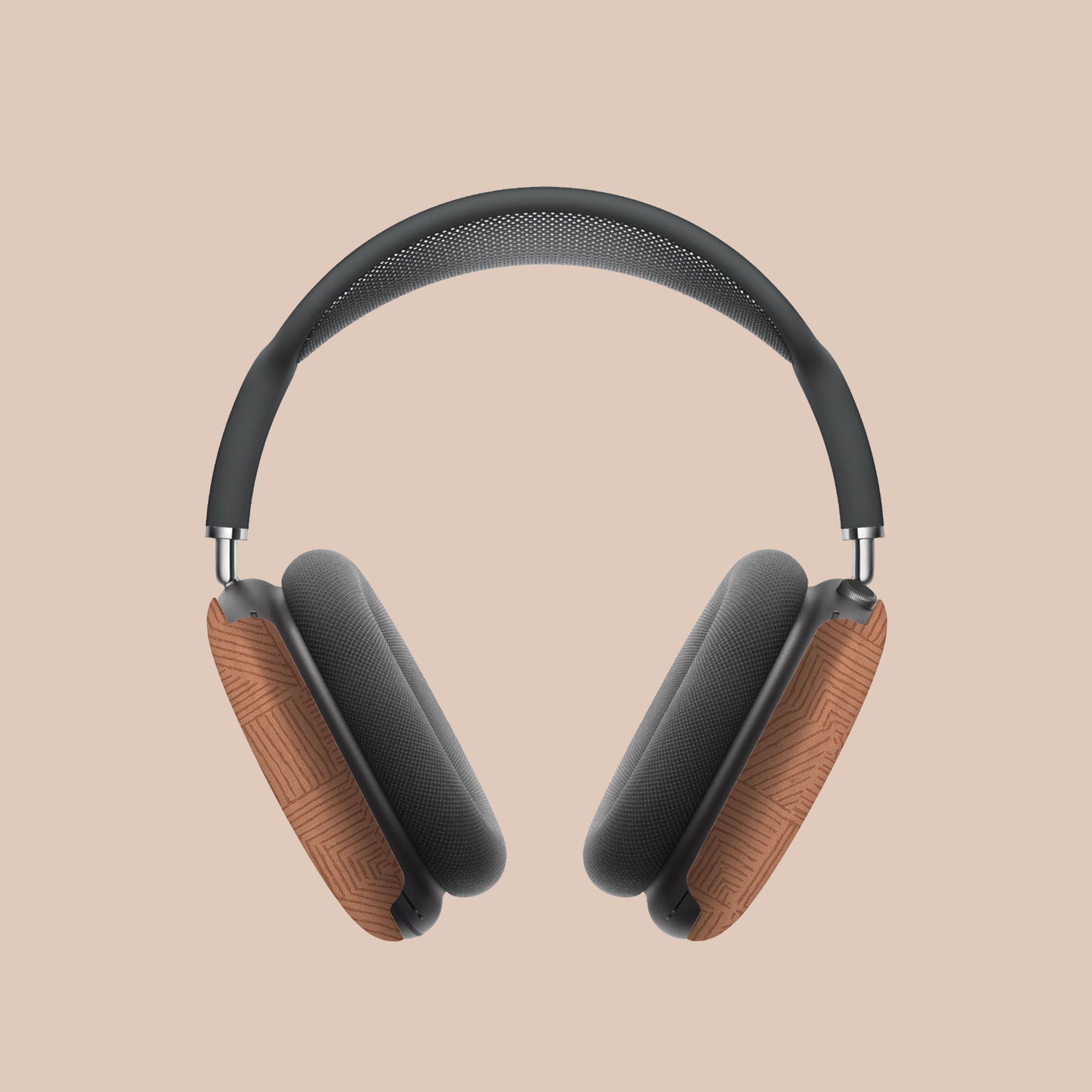 Crosshatch Terracotta AirPods Max Case — view 3 — Salavisa