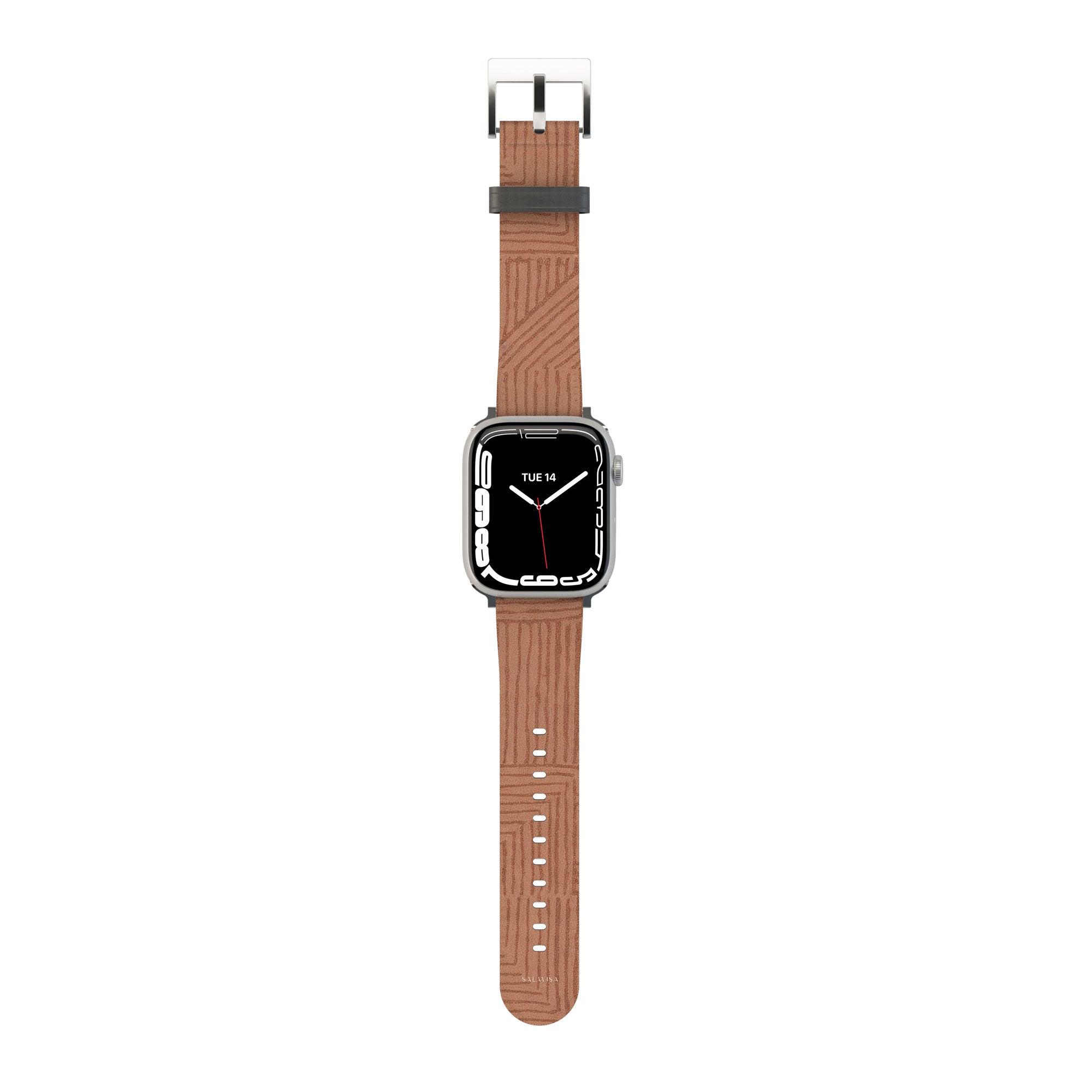 Crosshatch Terracotta Apple Watch Band — Salavisa