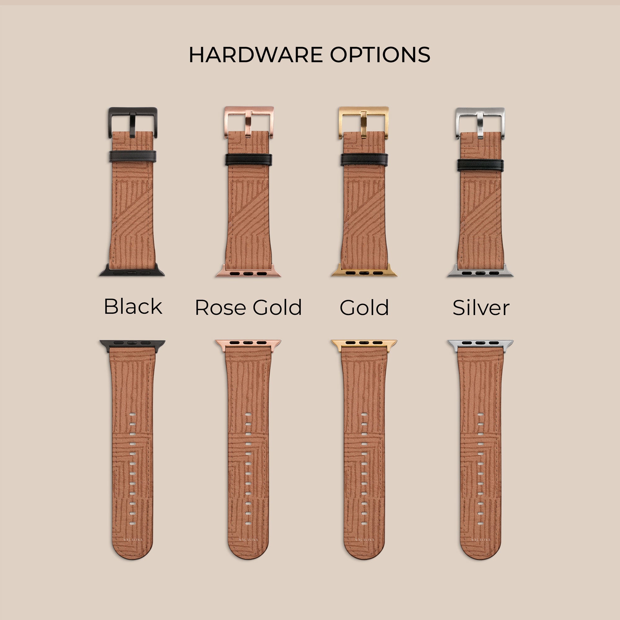 Crosshatch Terracotta Apple Watch Band — view 8