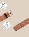 Crosshatch Terracotta Galaxy Watch Band — view 4