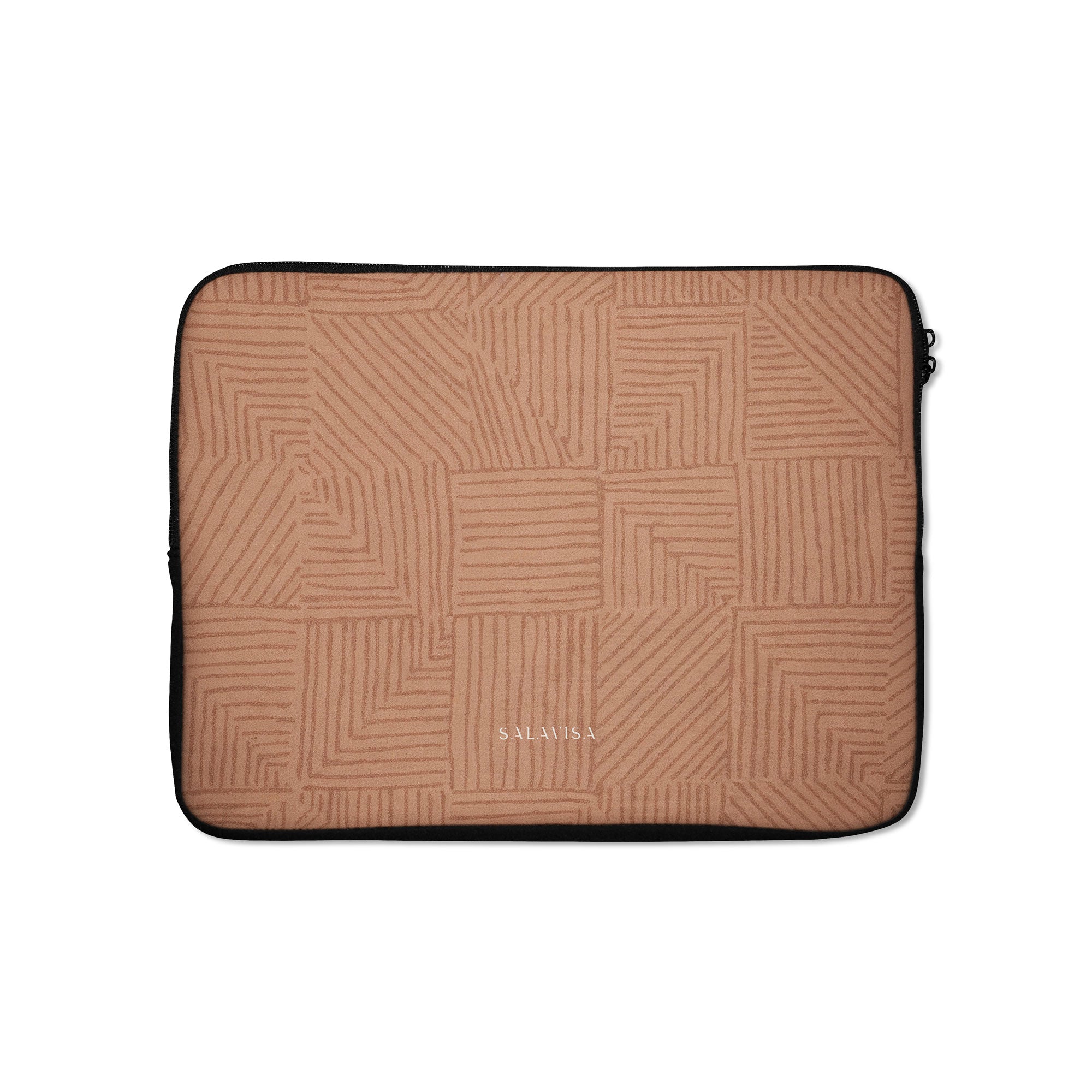 Crosshatch Terracotta Laptop Sleeve — Salavisa