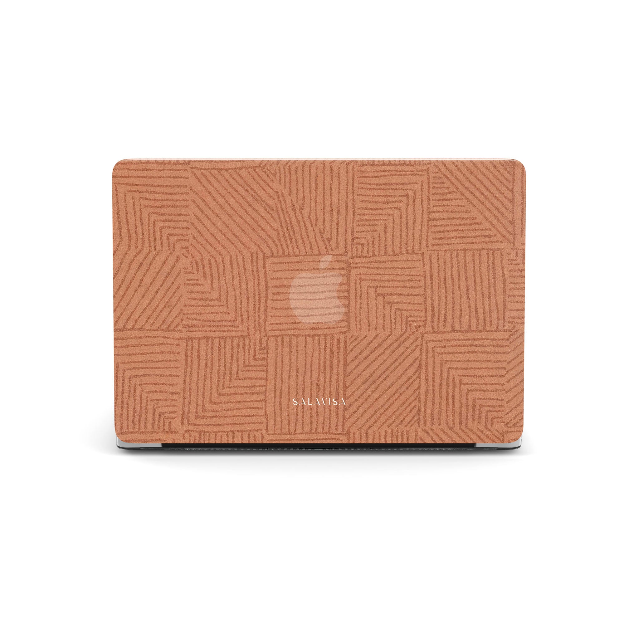 Crosshatch Terracotta MacBook Case — Salavisa
