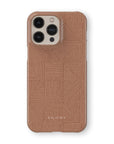 Crosshatch Terracotta Phone Case — front view