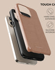 Crosshatch Terracotta Phone Case — front view
