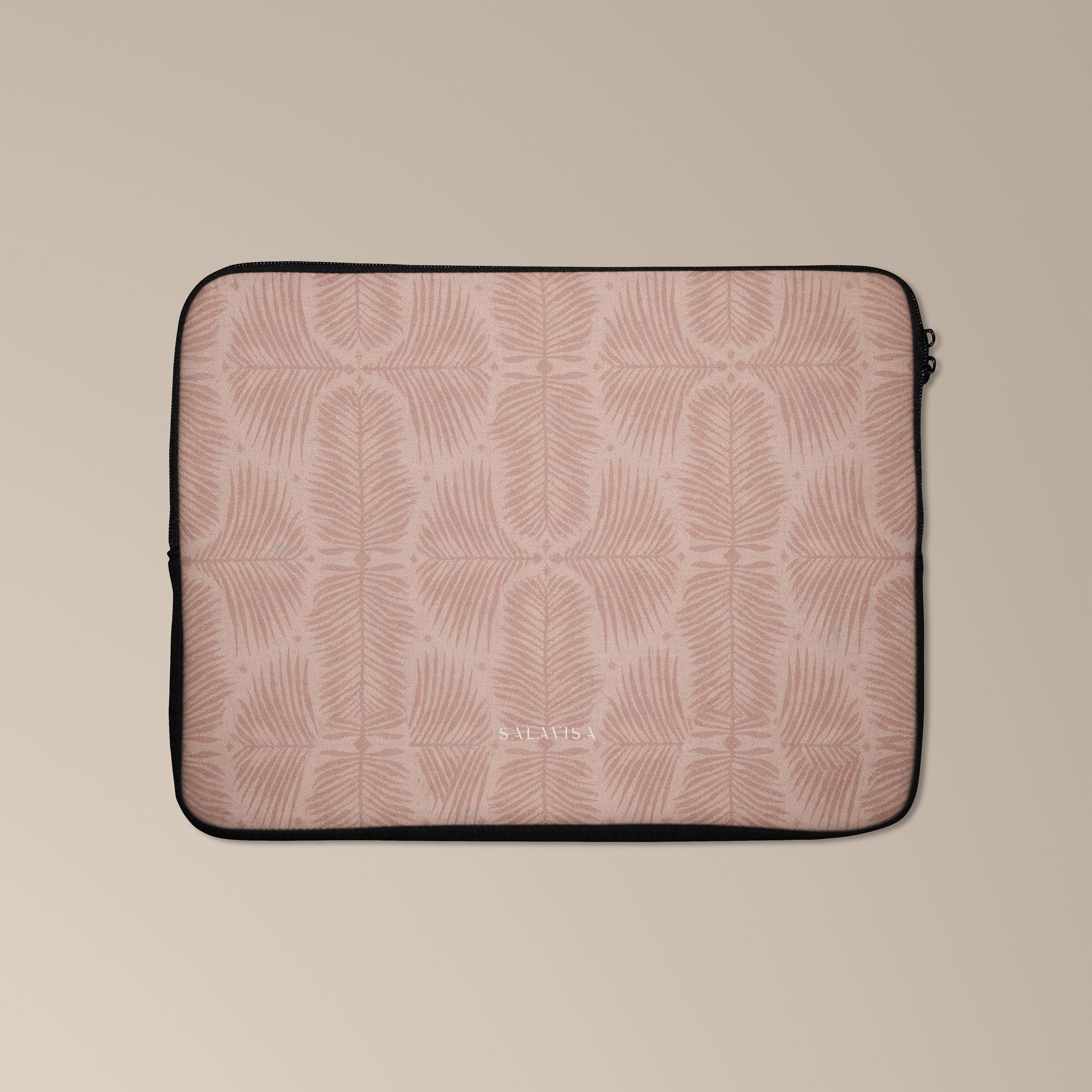 Fern Blush Laptop Sleeve — view 2 — Salavisa