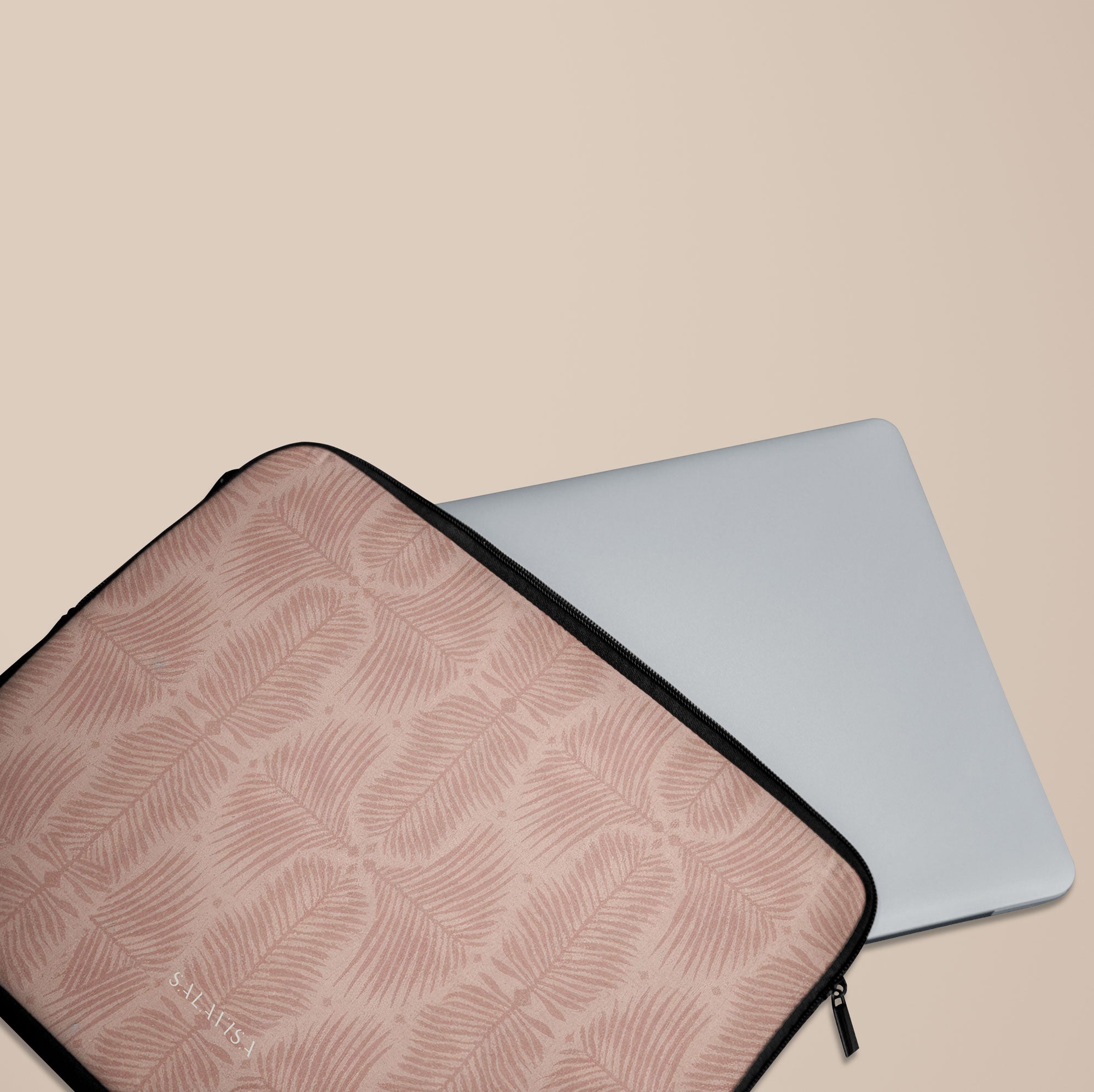 Fern Blush Laptop Sleeve — view 4 — Salavisa