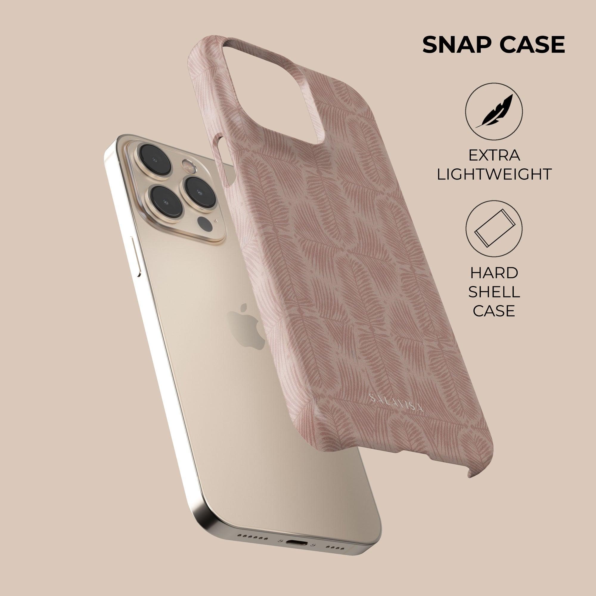 Fern Blush Phone Case — back view — Salavisa