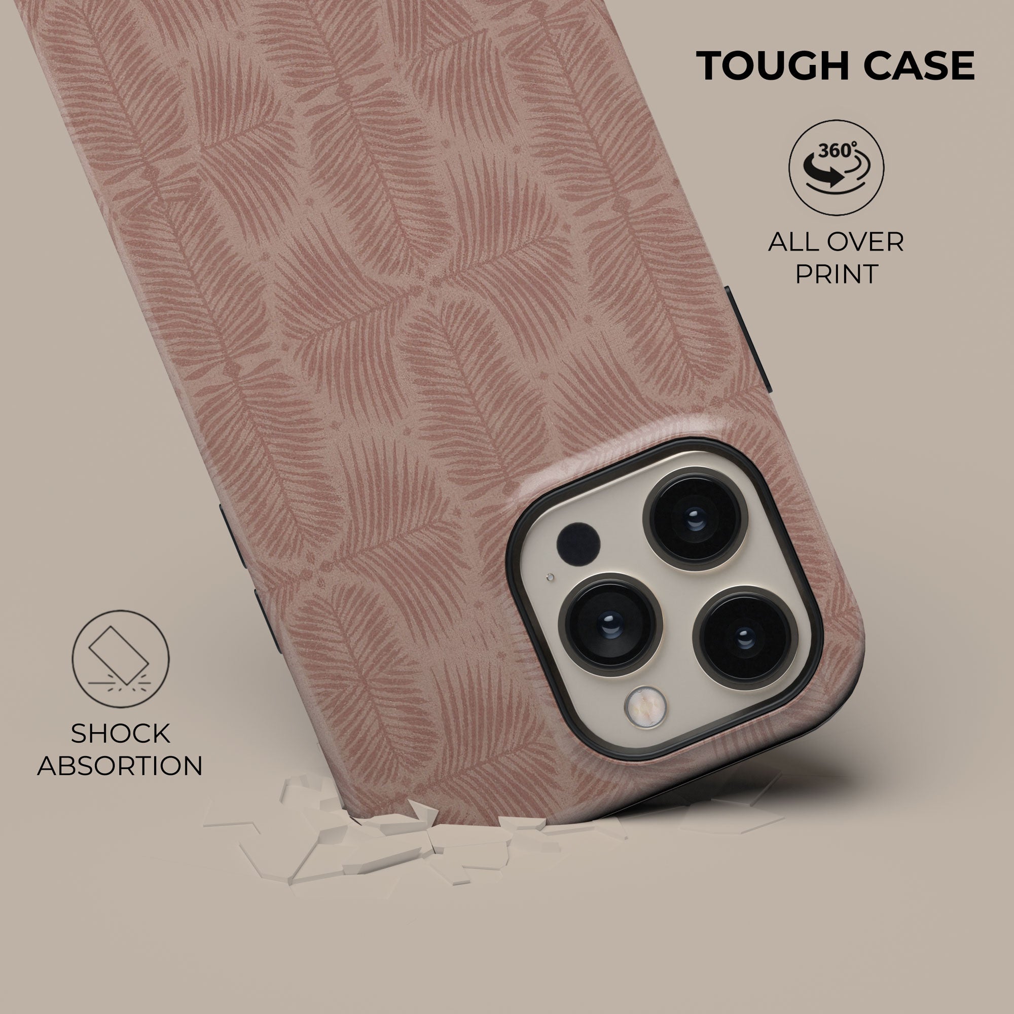 Fern Blush Phone Case — detail view