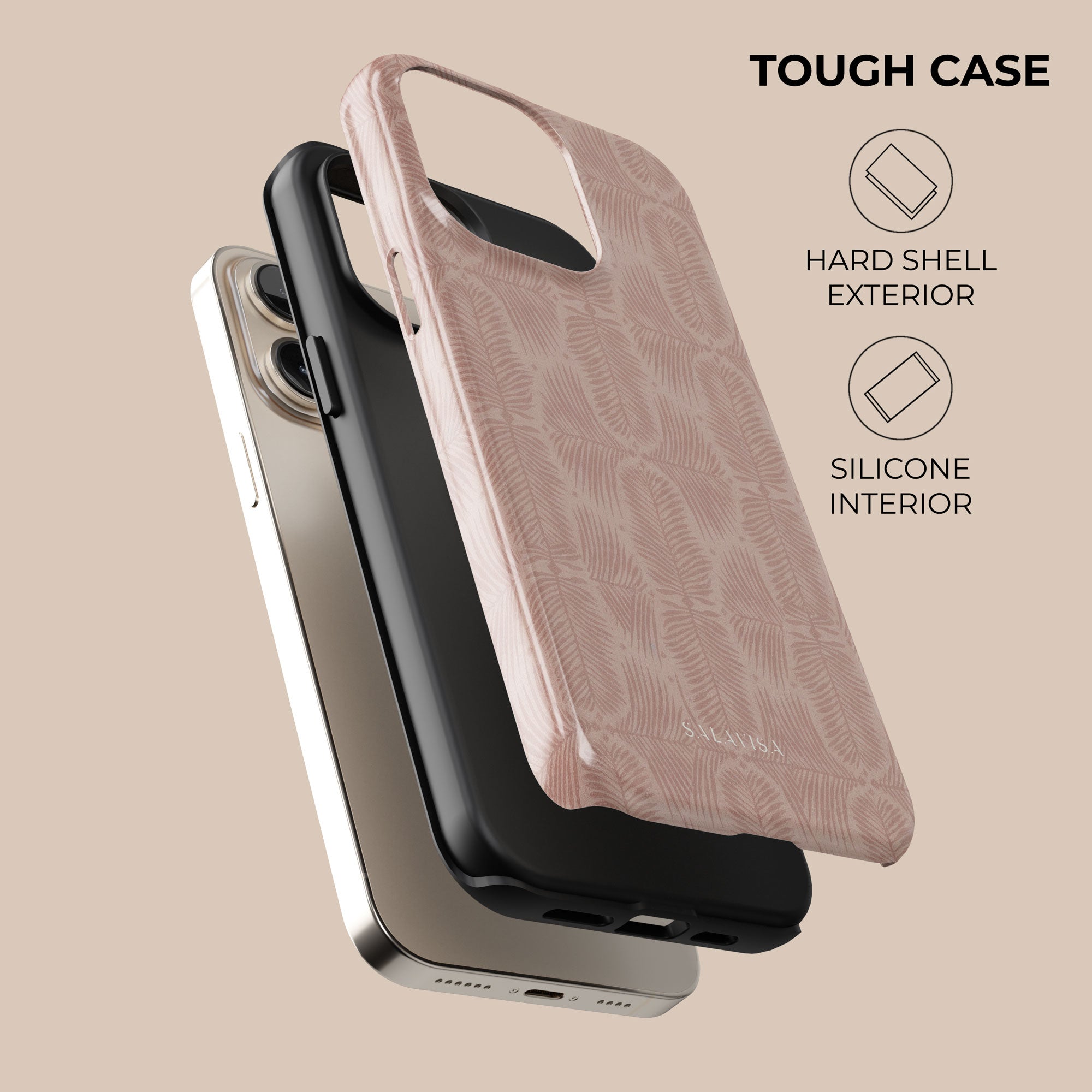 Fern Blush Phone Case — front view — Salavisa