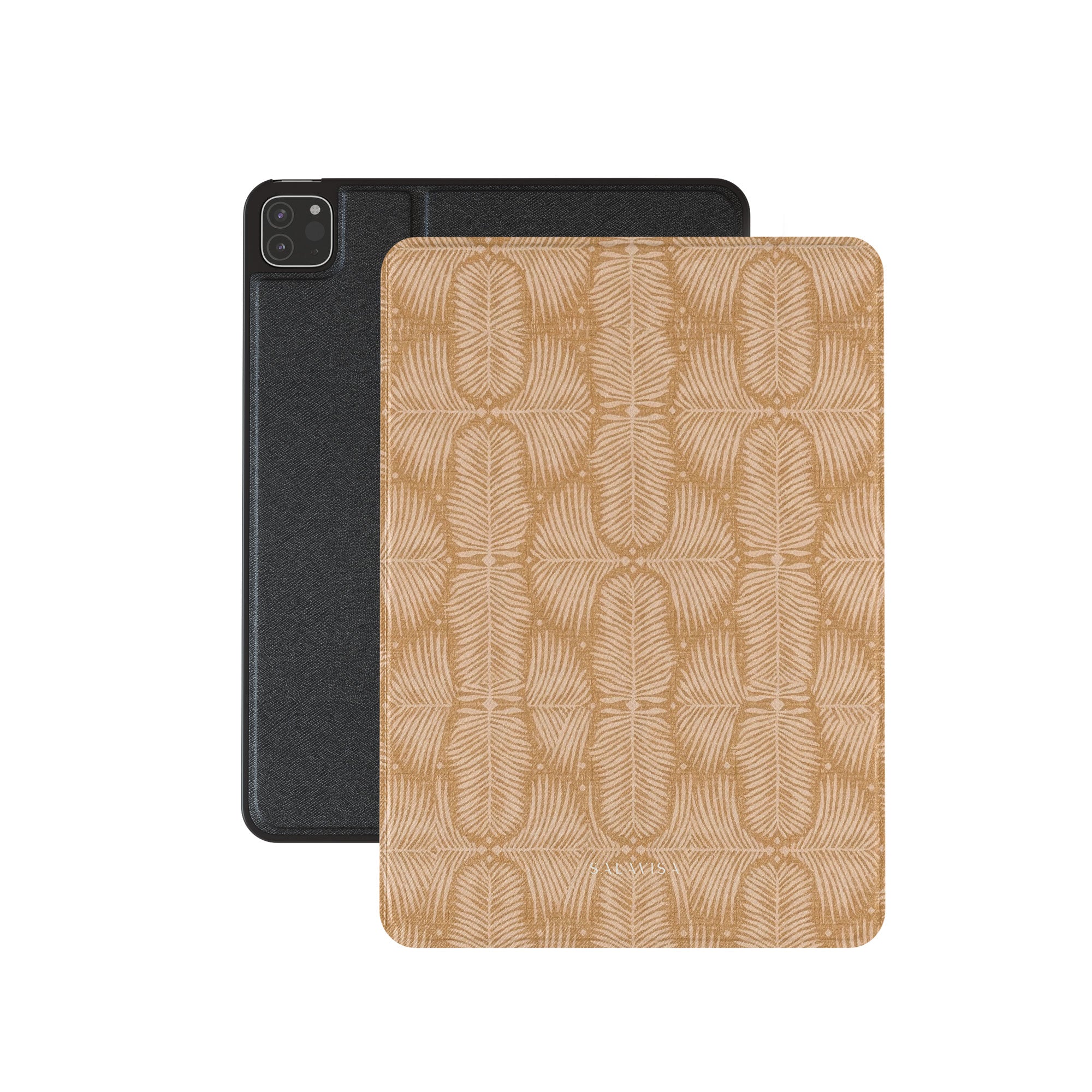 Fern Mustard iPad Case. Front view. — Salavisa