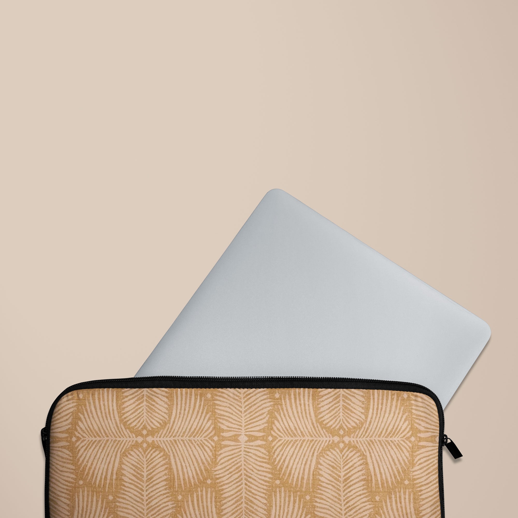 Fern Mustard Laptop Sleeve — view 3 — Salavisa