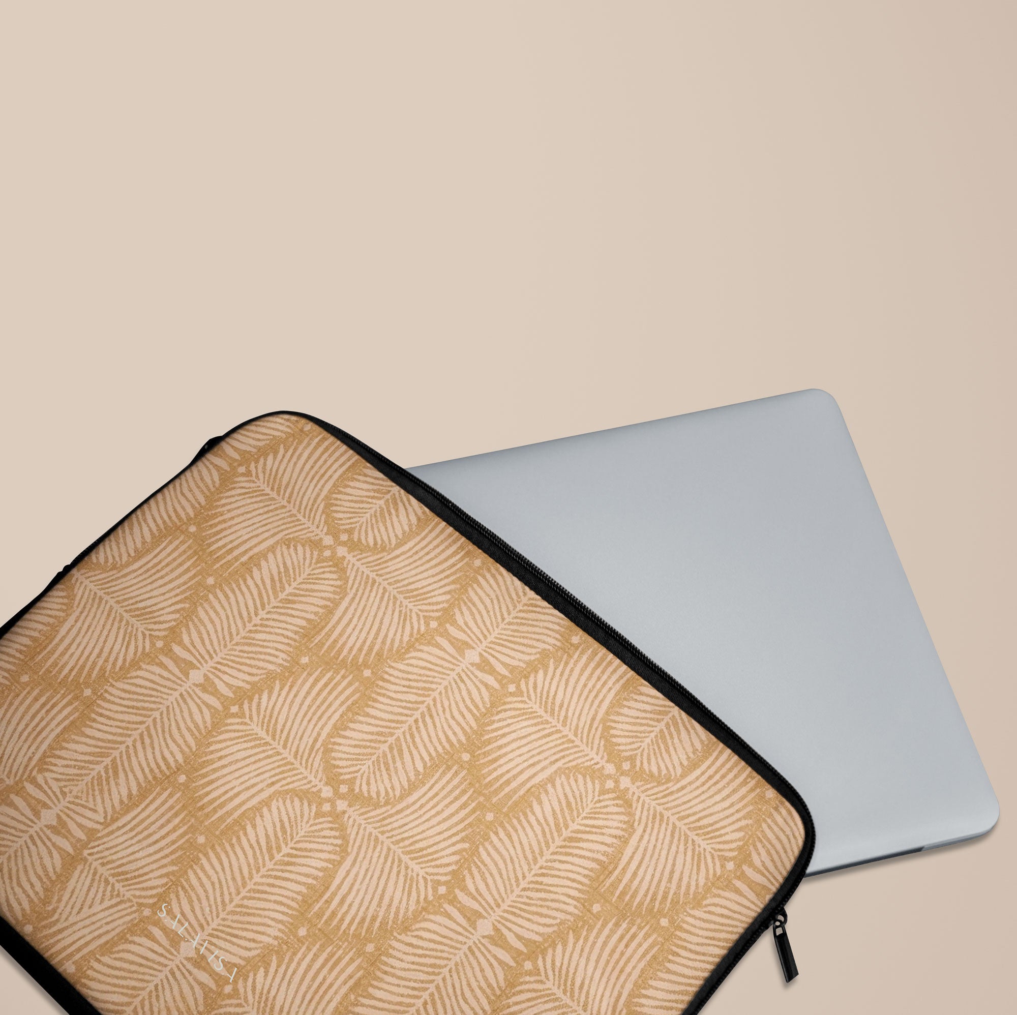 Fern Mustard Laptop Sleeve — view 4 — Salavisa