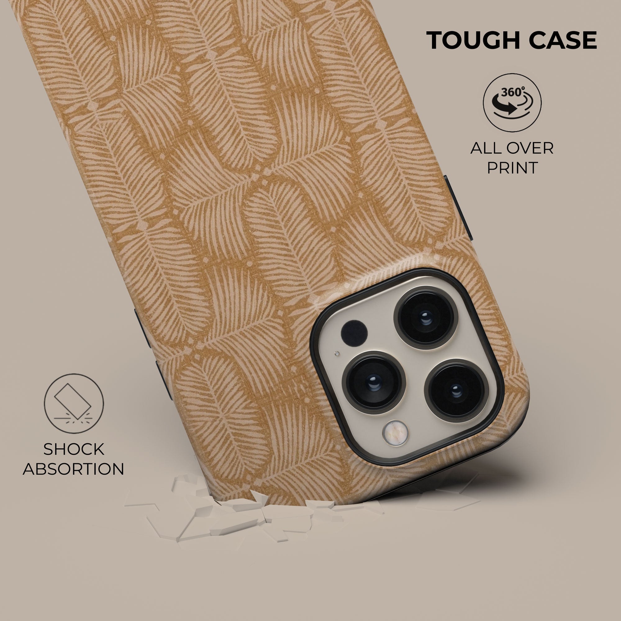 Fern Mustard Phone Case — detail view