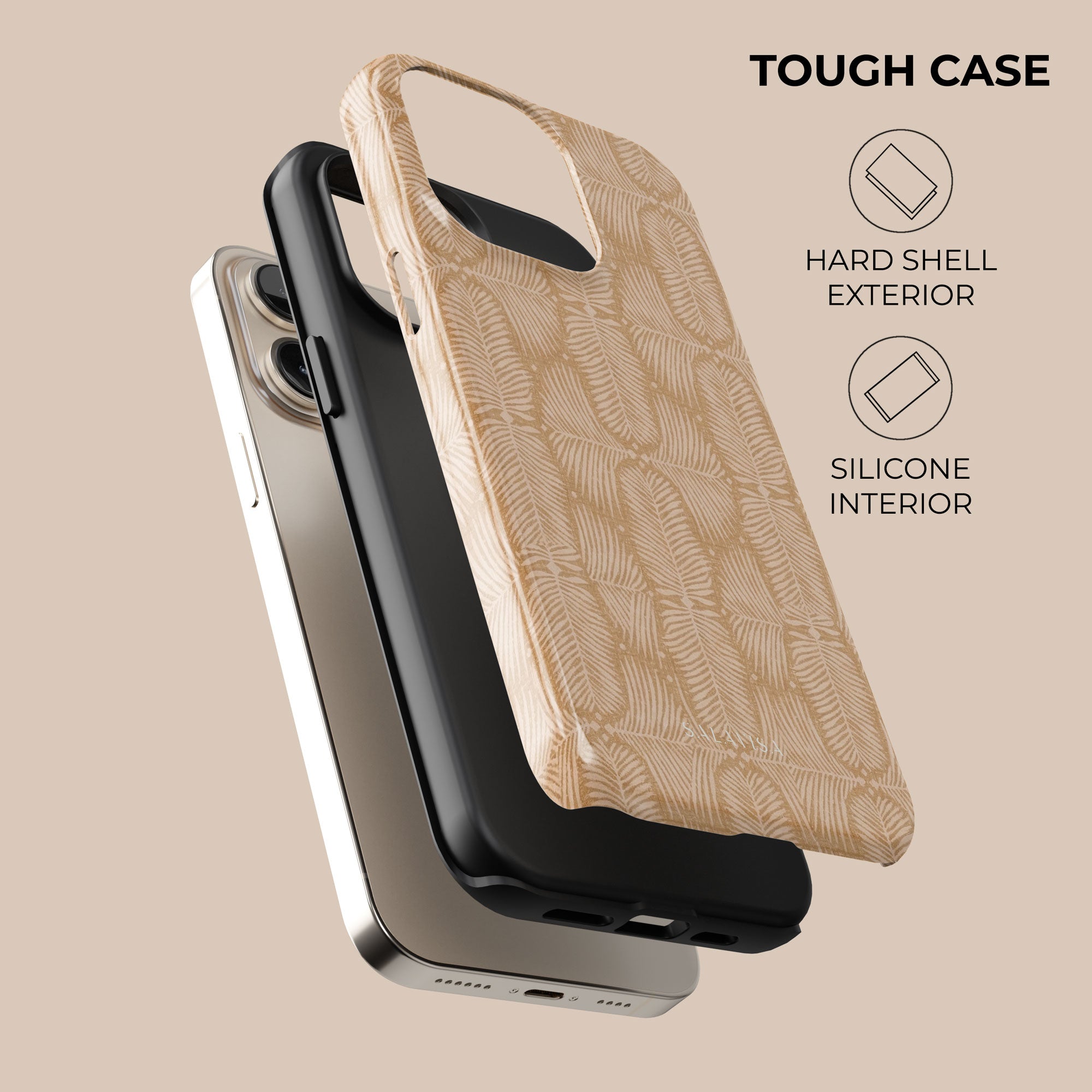 Fern Mustard Phone Case — front view — Salavisa