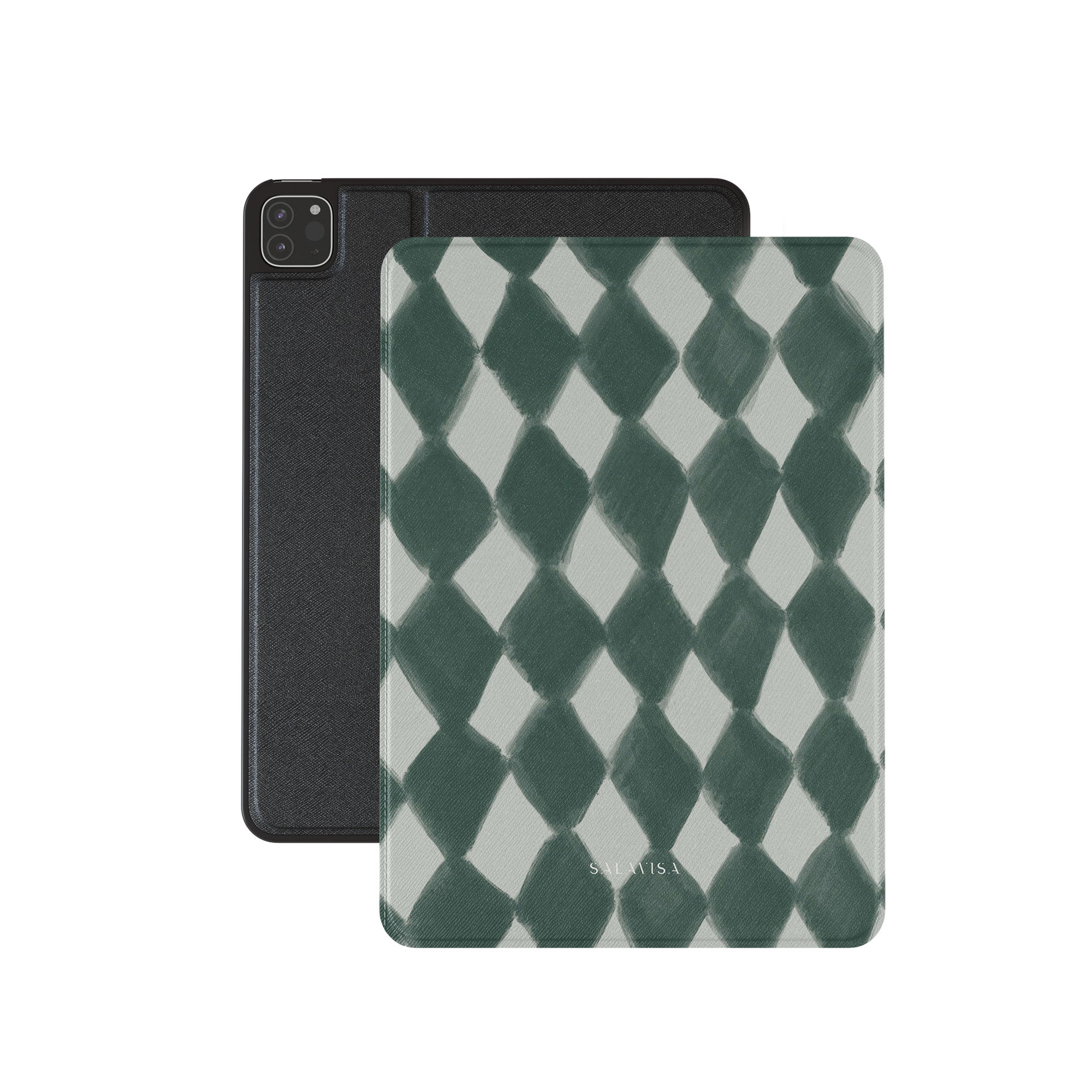 Harlequin Forest iPad Case. Front view. — Salavisa