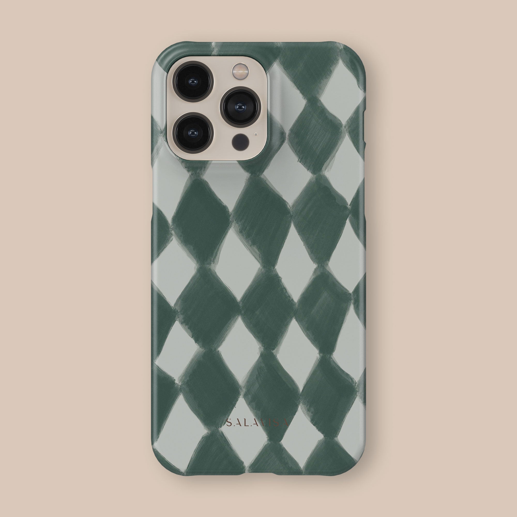 Harlequin Forest Phone Case — angle view — Salavisa