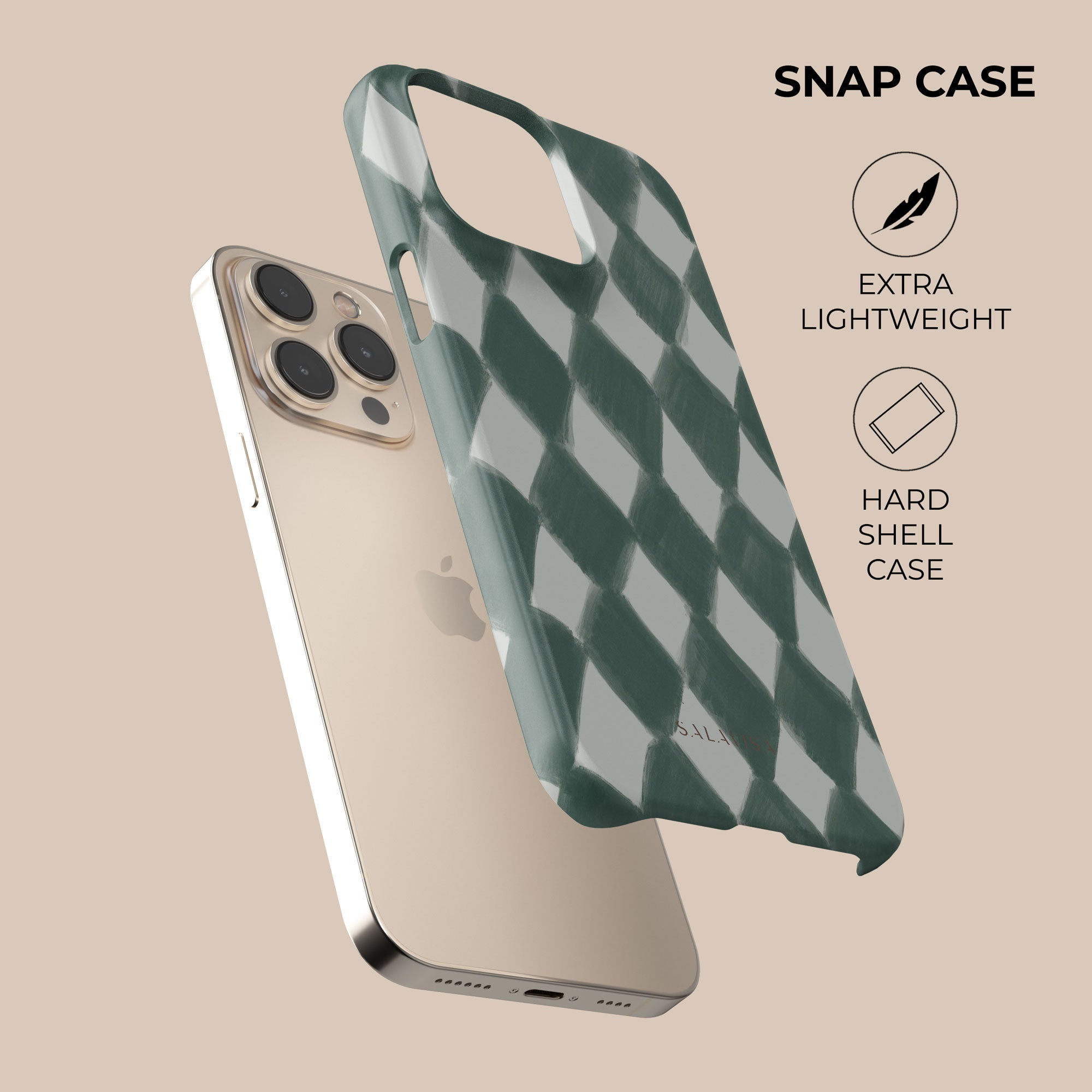 Harlequin Forest Phone Case — back view — Salavisa