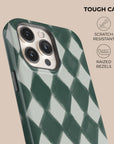 Harlequin Forest Phone Case — angle view